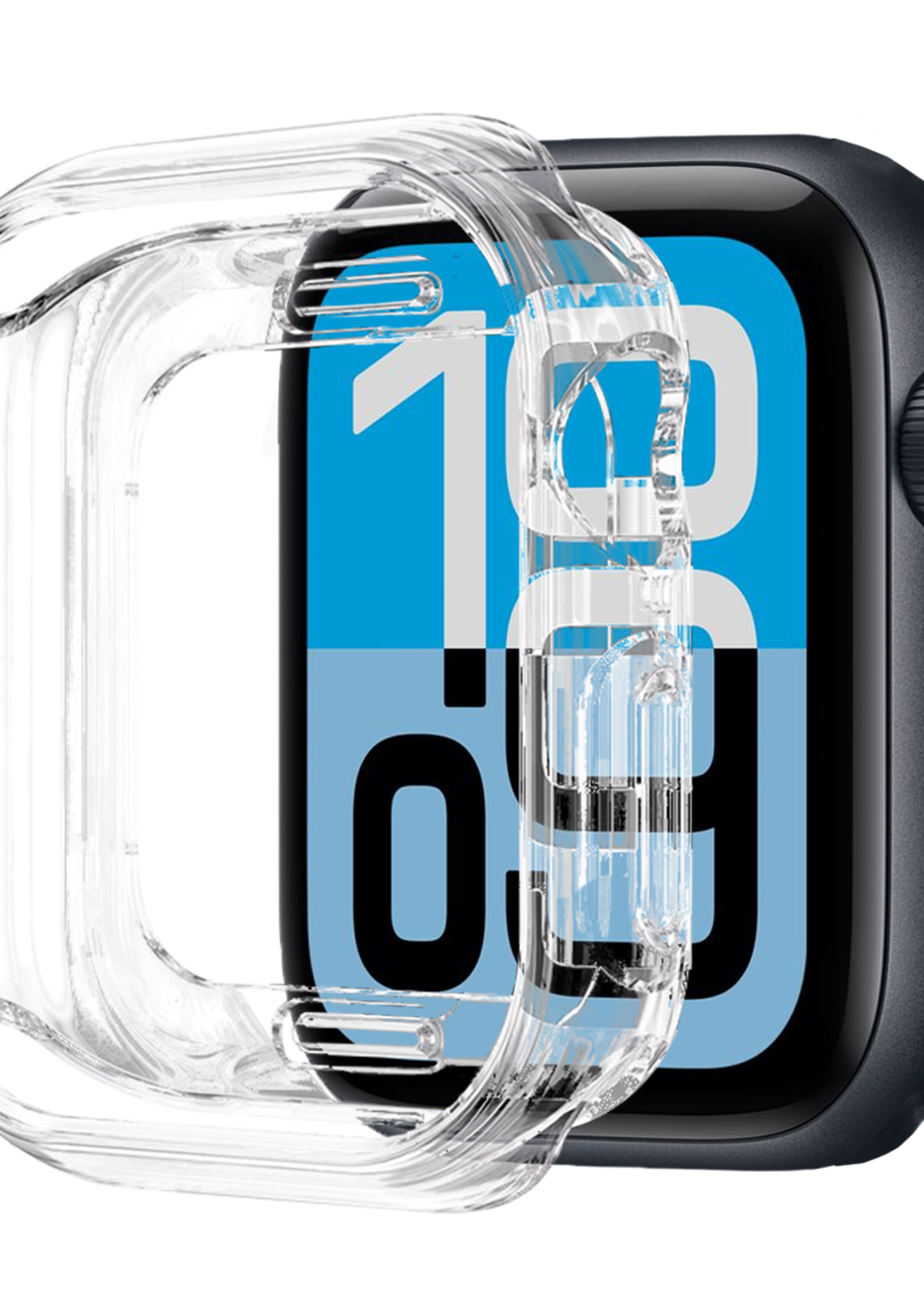 BTH BTH Apple Watch SE 3 Hoesje Siliconen Transparant - 40 mm