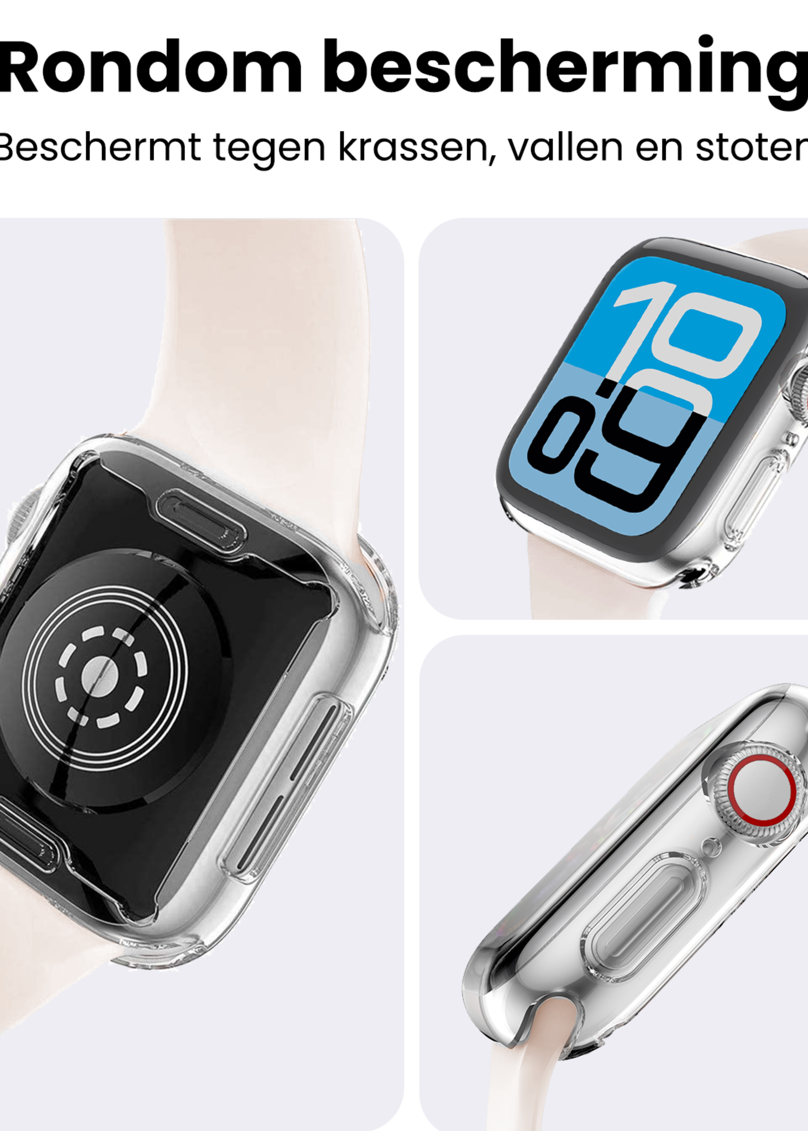 BTH BTH Apple Watch SE 3 Hoesje Siliconen Transparant - 40 mm
