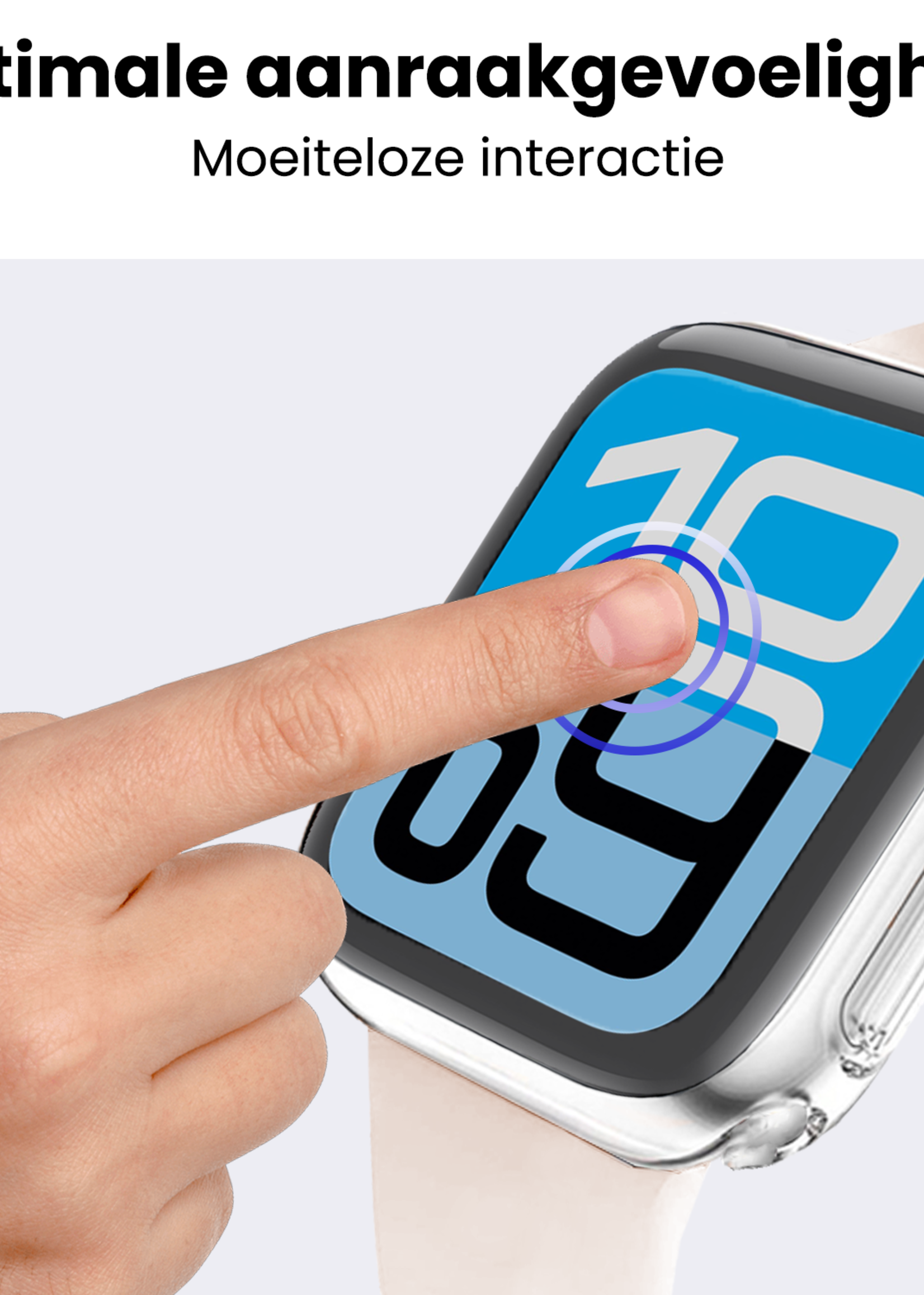 BTH BTH Apple Watch SE 3 Hoesje Siliconen Transparant - 40 mm