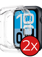 BTH BTH Apple Watch SE 3 Hoesje Siliconen Transparant - 44 mm - 2 PACK