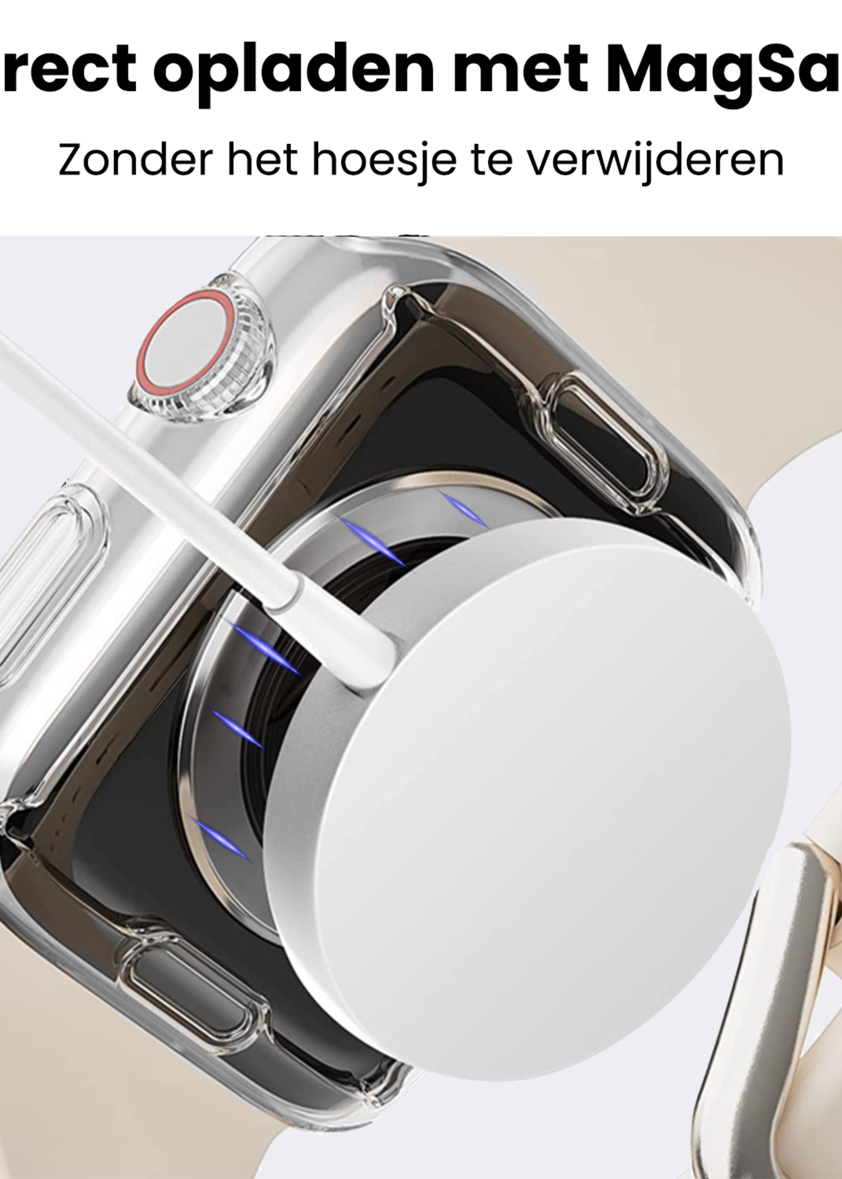 BTH BTH Apple Watch Series 11 Hoesje Siliconen Transparant - 46 mm