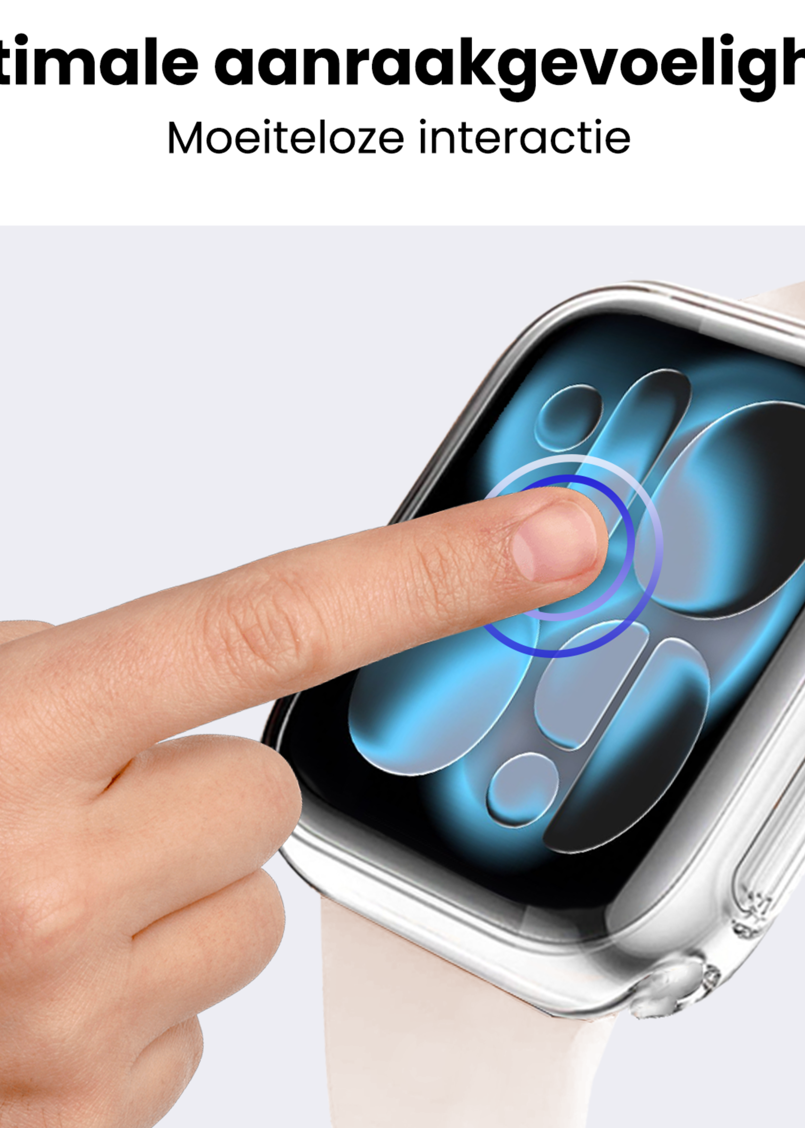 BTH BTH Apple Watch Series 11 Hoesje Siliconen Transparant - 46 mm - 2 PACK