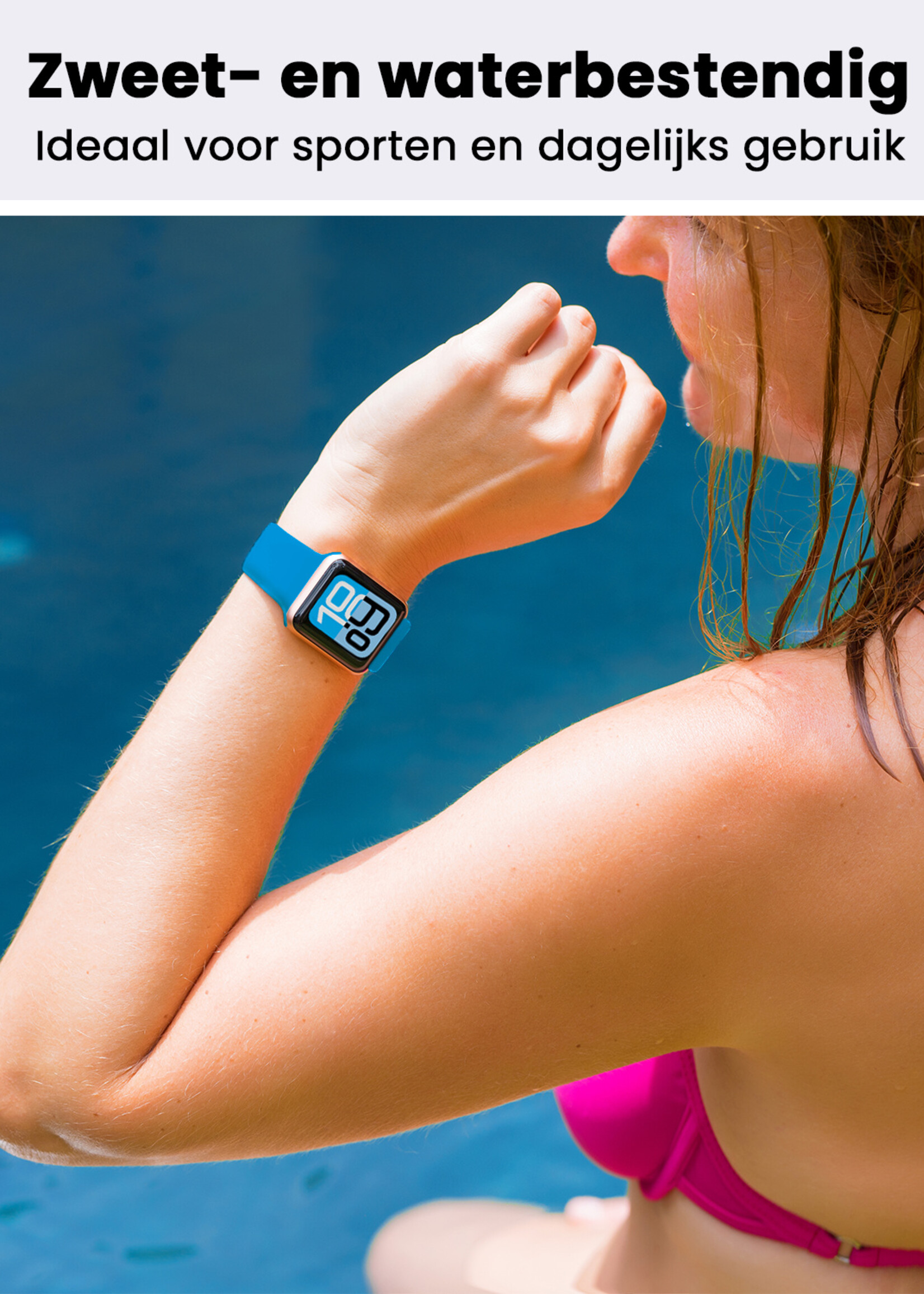 BTH BTH Apple Watch Bandje Siliconen Verstelbaar (38/40/41 mm) - Blauw