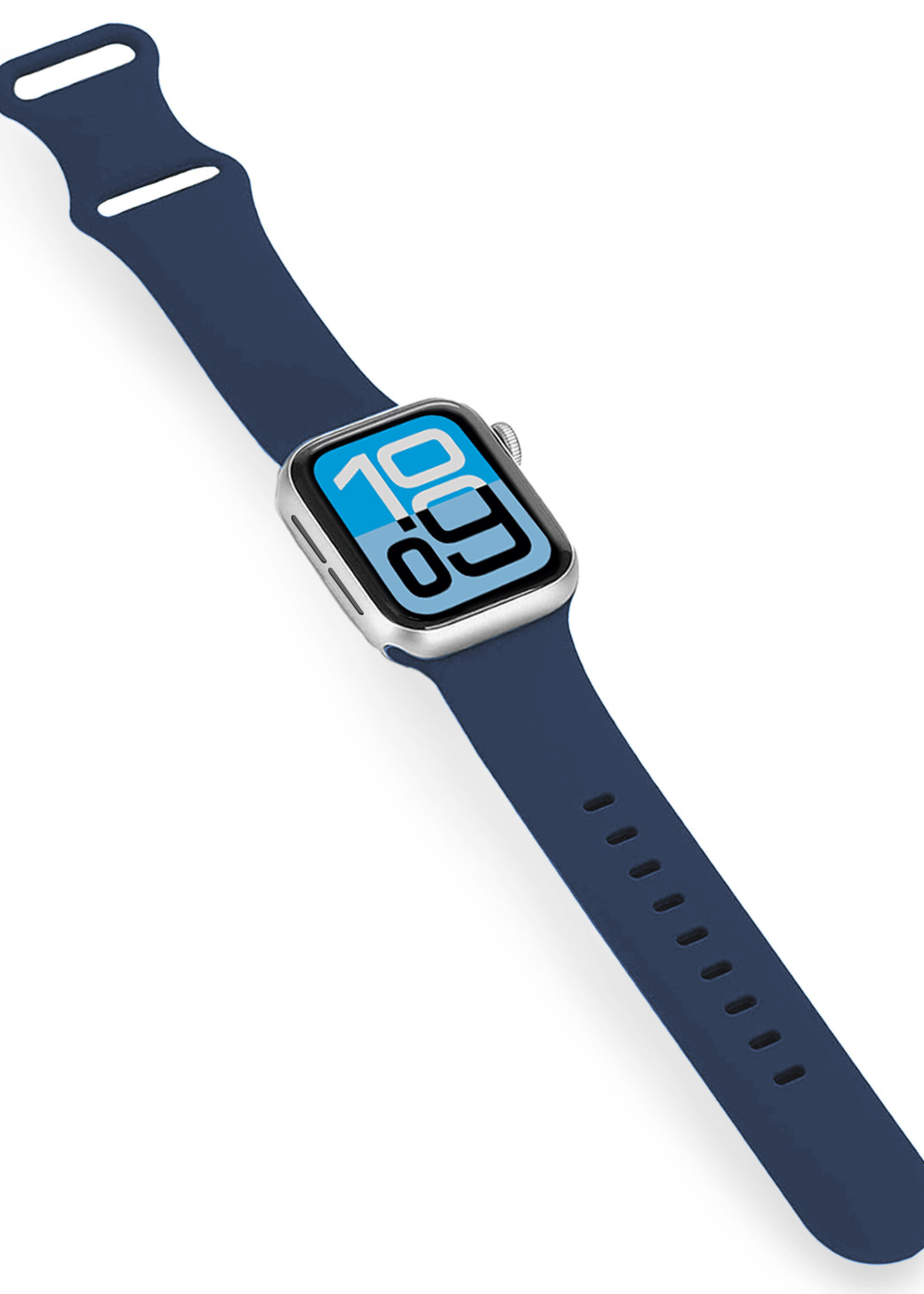 BTH BTH Apple Watch Bandje Siliconen Verstelbaar (38/40/41 mm) - Donkerblauw