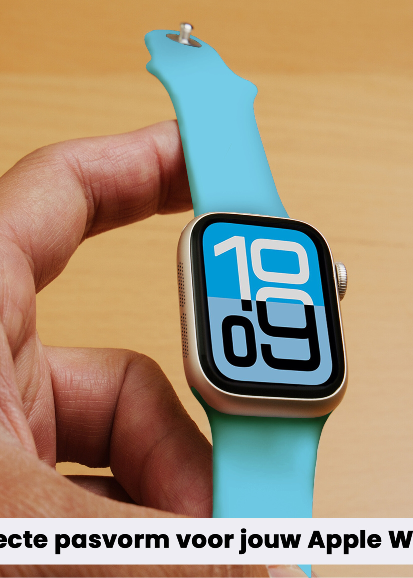 BTH BTH Apple Watch Bandje Siliconen Verstelbaar (38/40/41 mm) - Lichtblauw