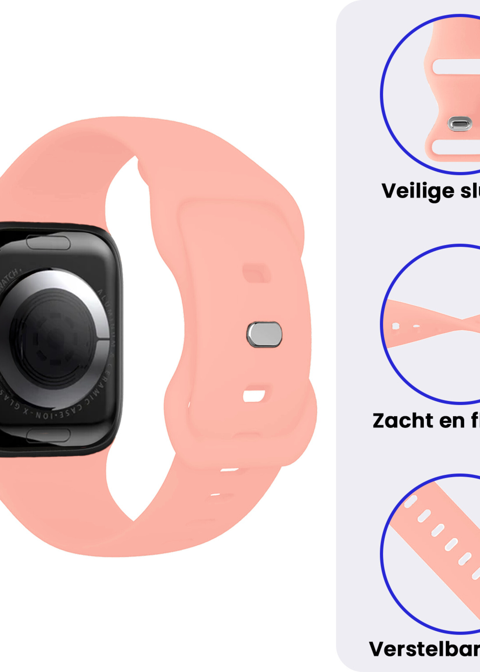 BTH BTH Apple Watch Bandje Siliconen Verstelbaar (38/40/41 mm) - Mint