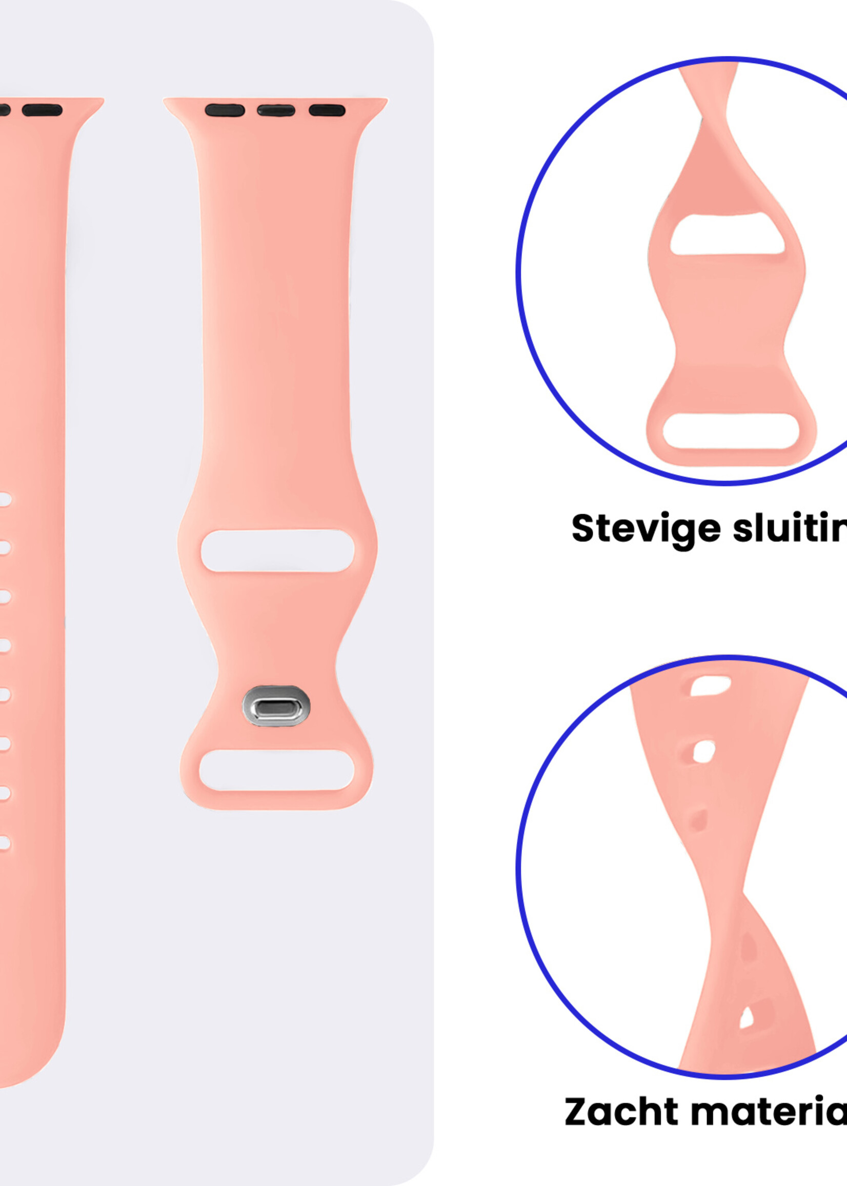 BTH BTH Apple Watch Bandje Siliconen Verstelbaar (38/40/41 mm) - Mint