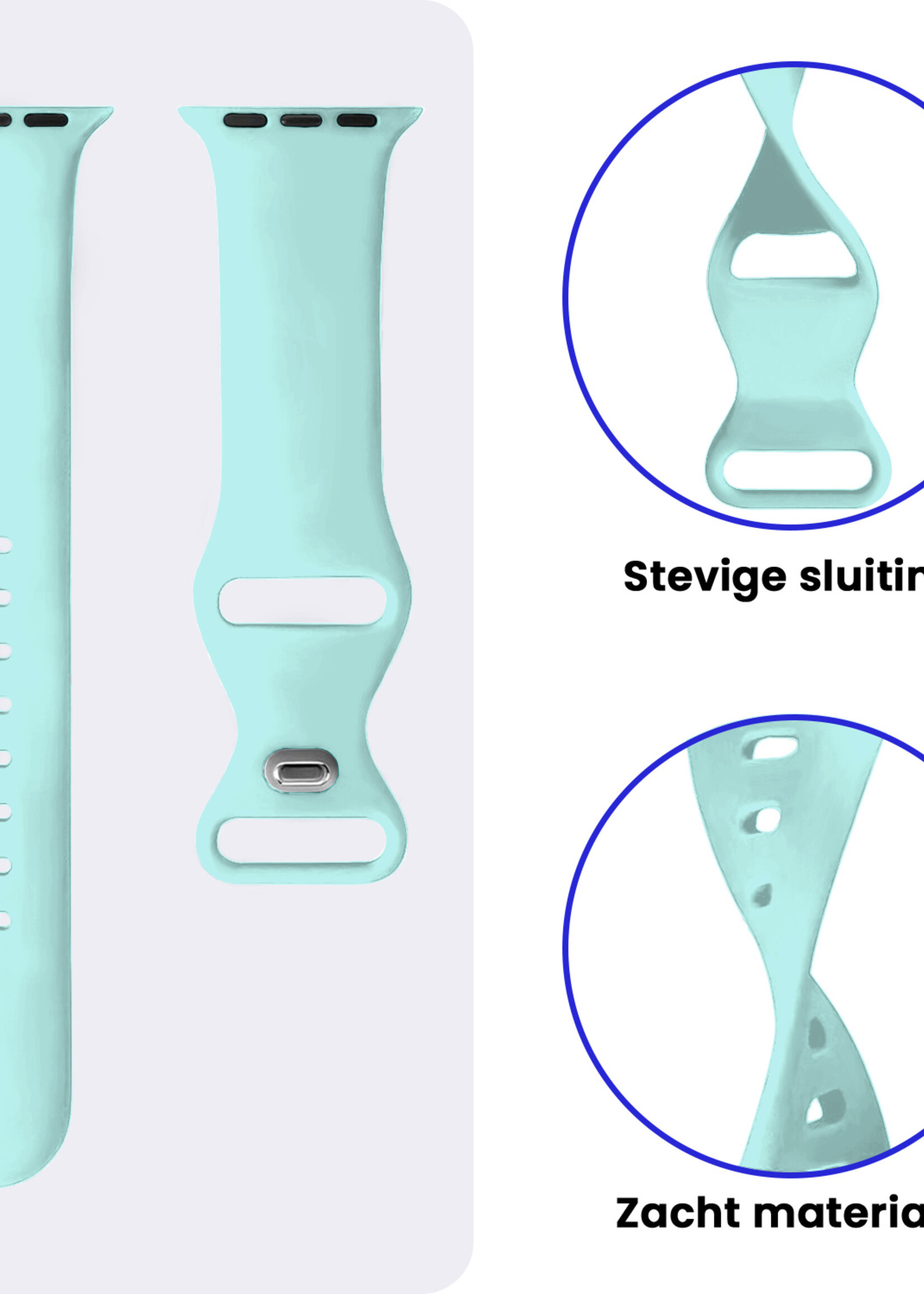 BTH BTH Apple Watch Bandje Siliconen Verstelbaar (38/40/41 mm) - Oud Roze