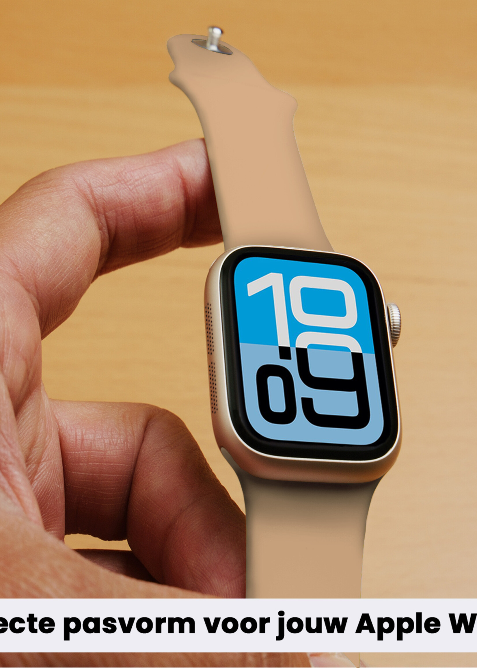 BTH BTH Apple Watch Bandje Siliconen Verstelbaar (38/40/41 mm) - Walnoot