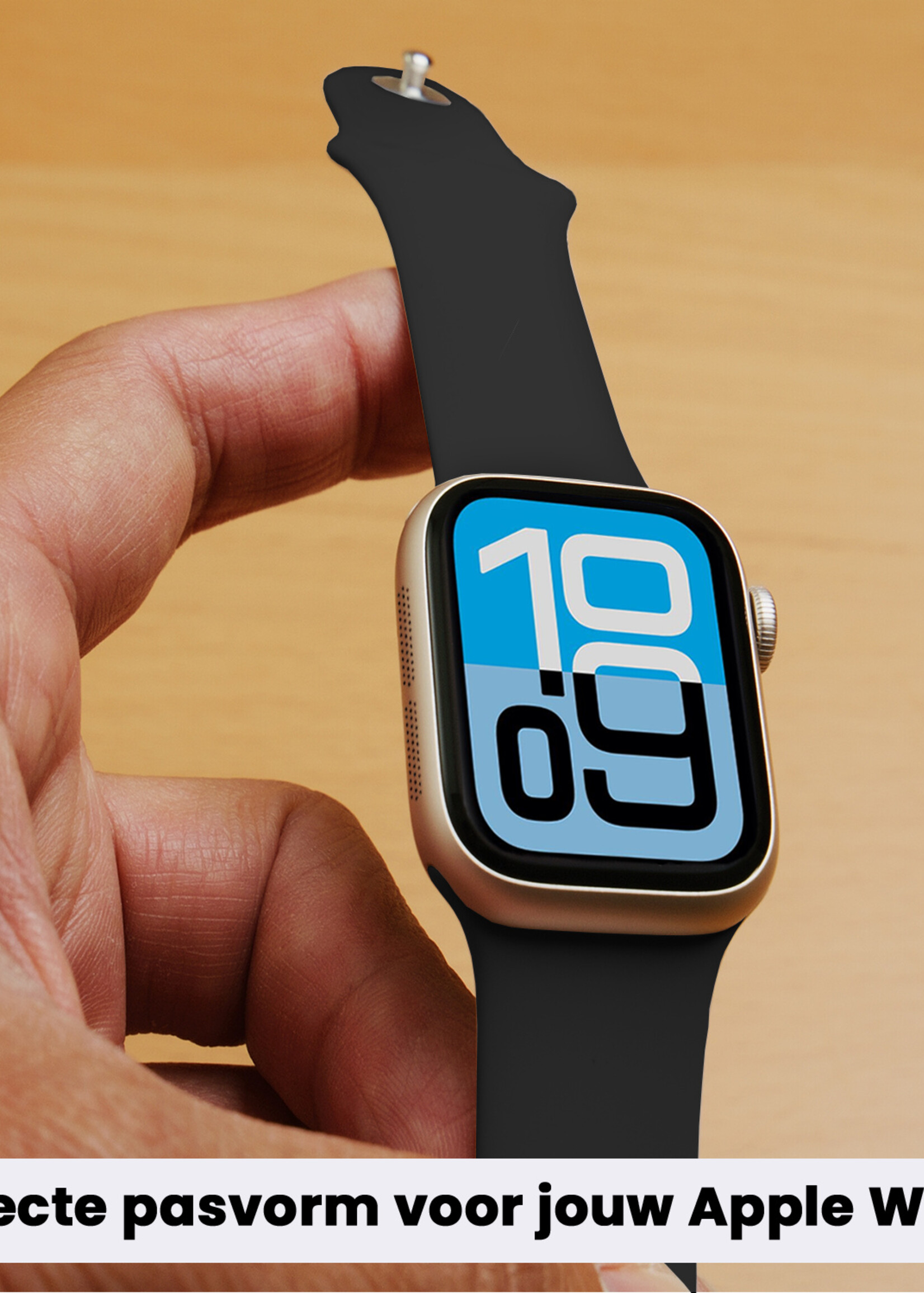 BTH BTH Apple Watch Bandje Siliconen Verstelbaar (38/40/41 mm) - Zwart