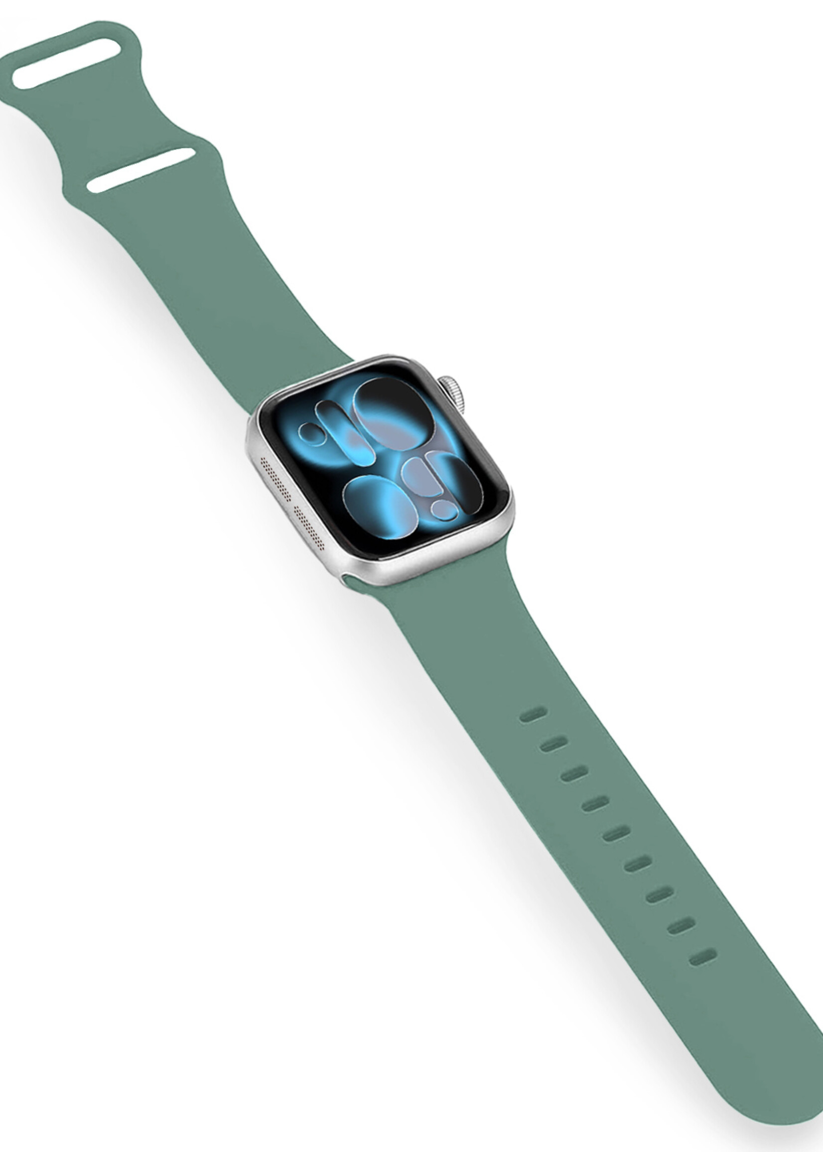 BTH BTH Apple Watch Bandje Siliconen Verstelbaar (42/44/45/46 mm) - Cactus