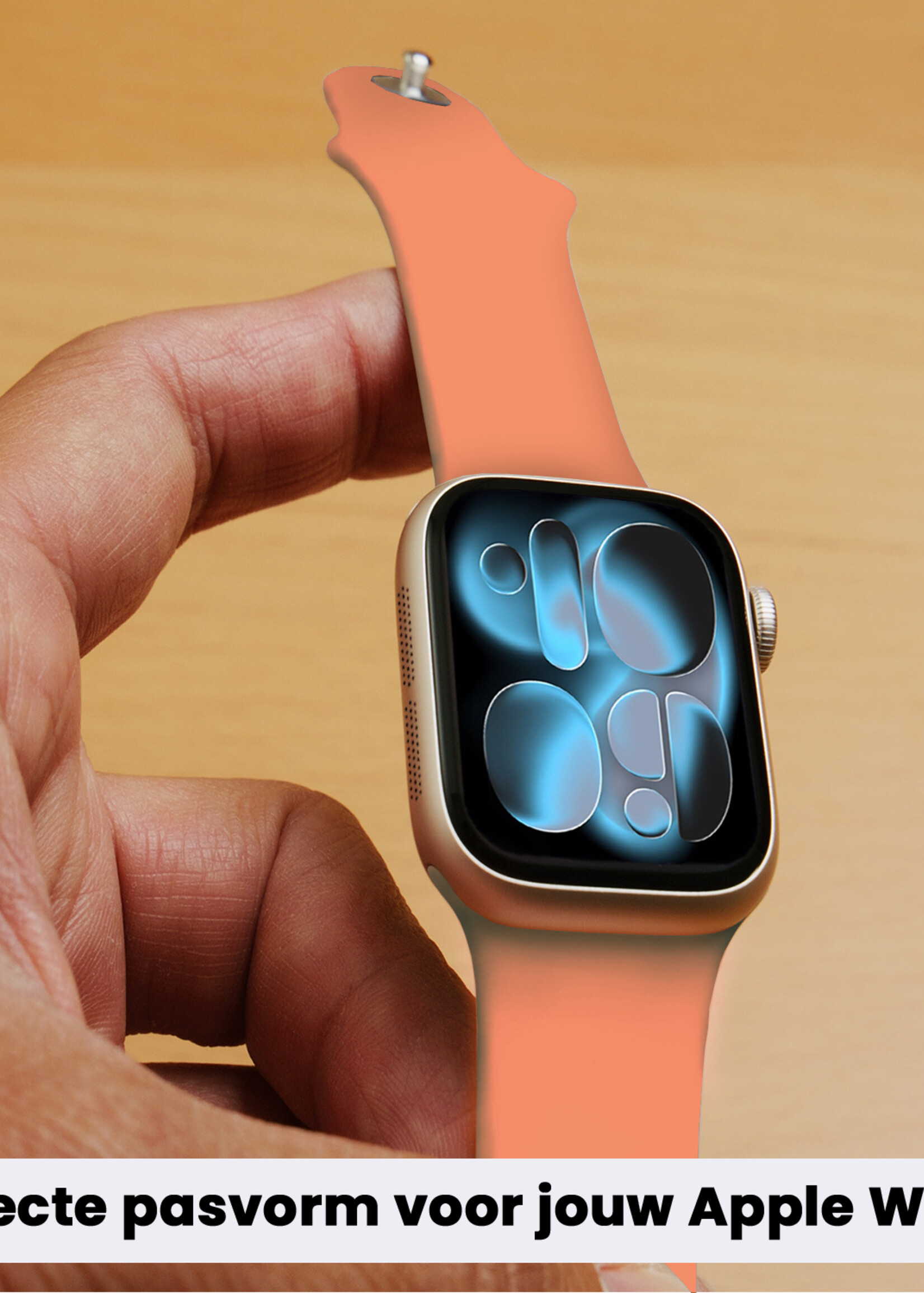 BTH BTH Apple Watch Bandje Siliconen Verstelbaar (42/44/45/46 mm) - Calendula