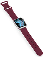 BTH BTH Apple Watch Bandje Siliconen Verstelbaar (42/44/45/46 mm) - Donker Rood