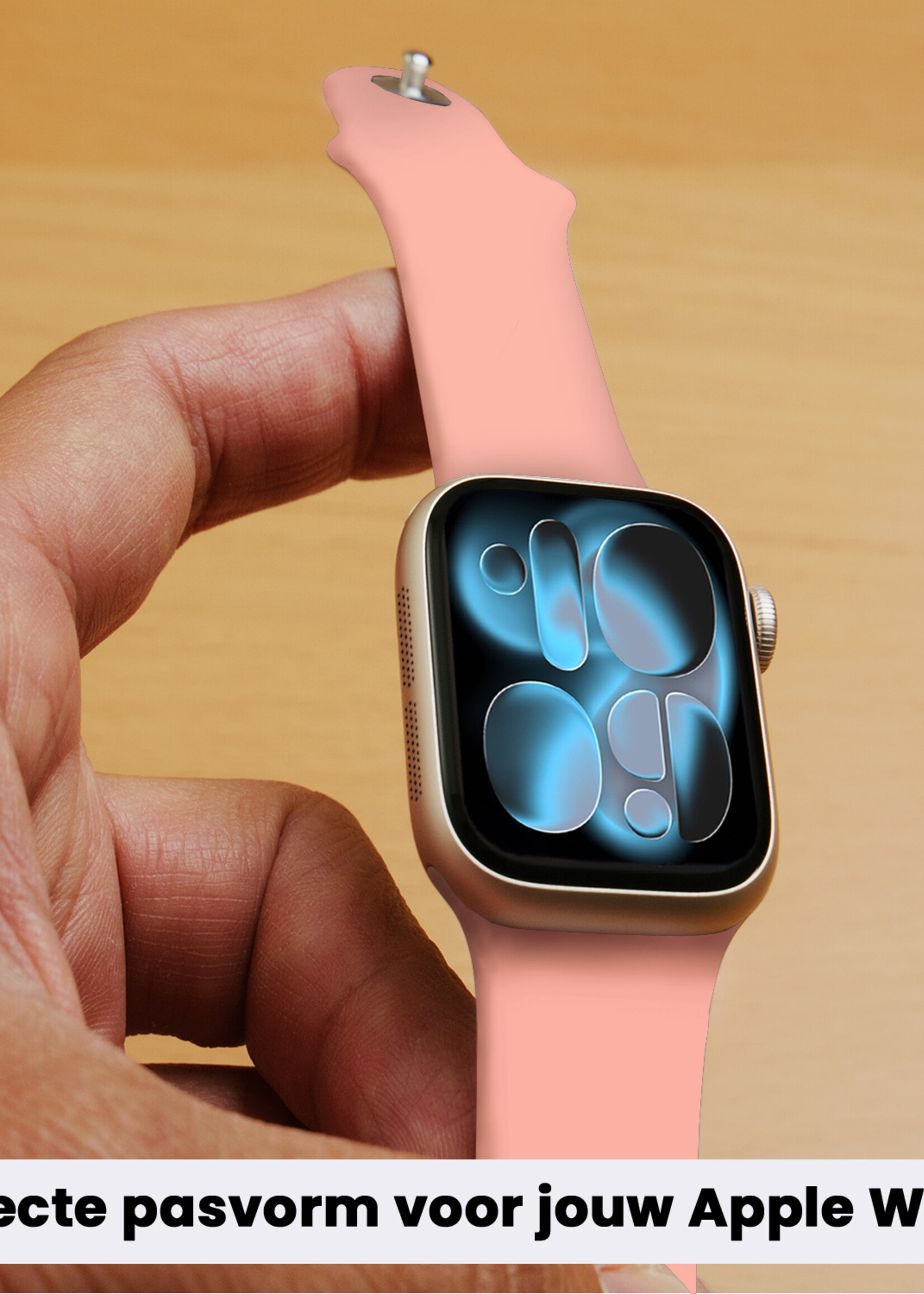 BTH BTH Apple Watch Bandje Siliconen Verstelbaar (42/44/45/46 mm) - Mint