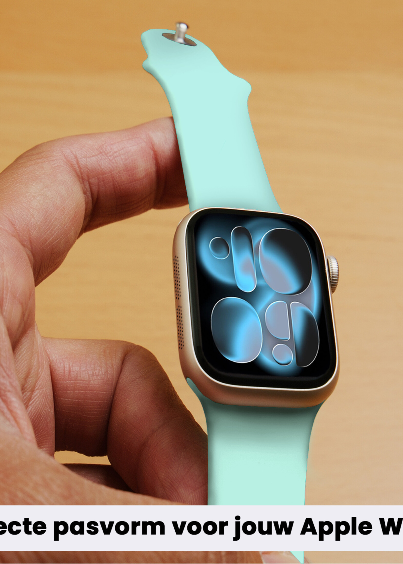 BTH BTH Apple Watch Bandje Siliconen Verstelbaar (42/44/45/46 mm) - Oud Roze