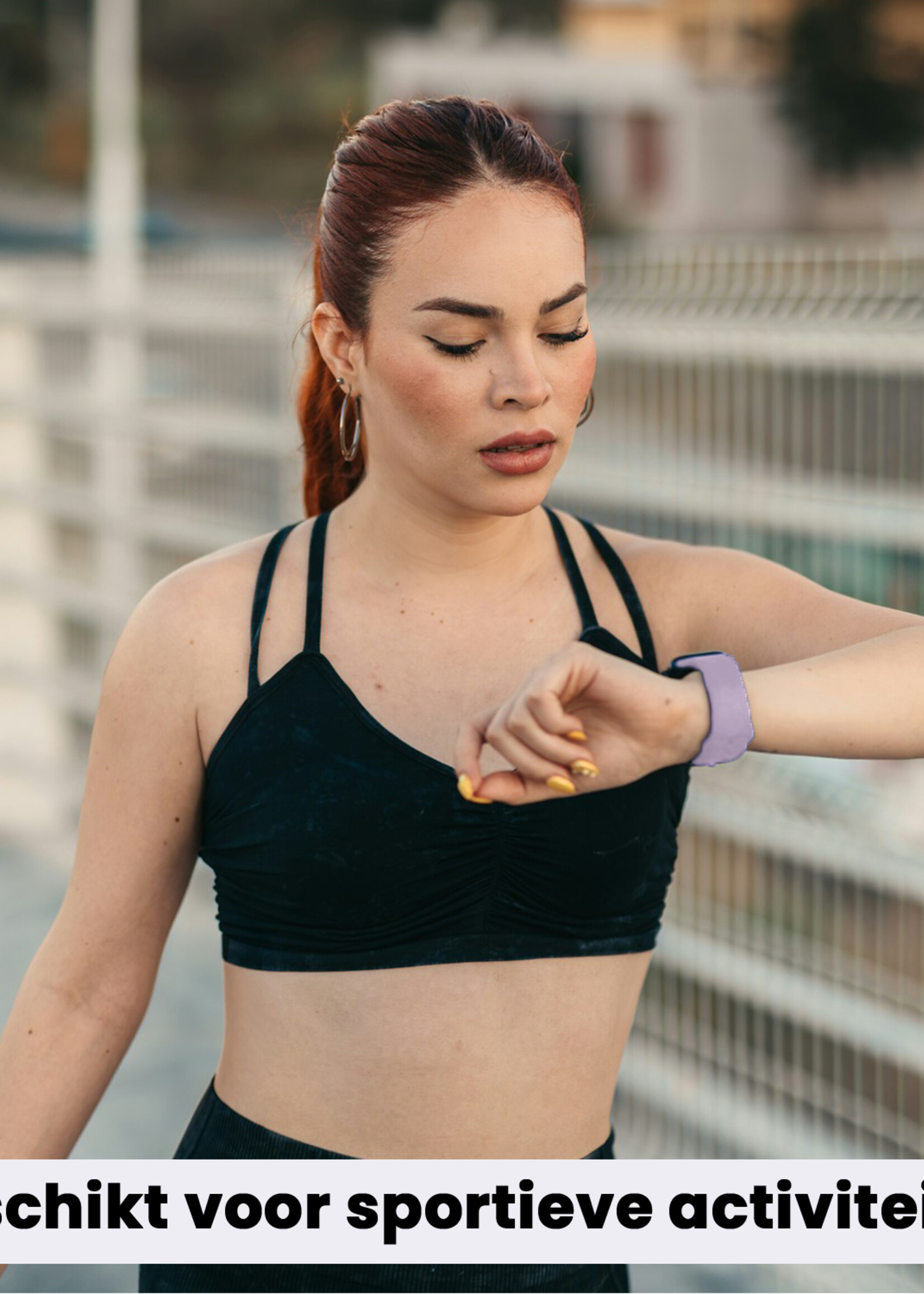 BTH BTH Apple Watch Bandje Siliconen Verstelbaar (42/44/45/46 mm) - Violet