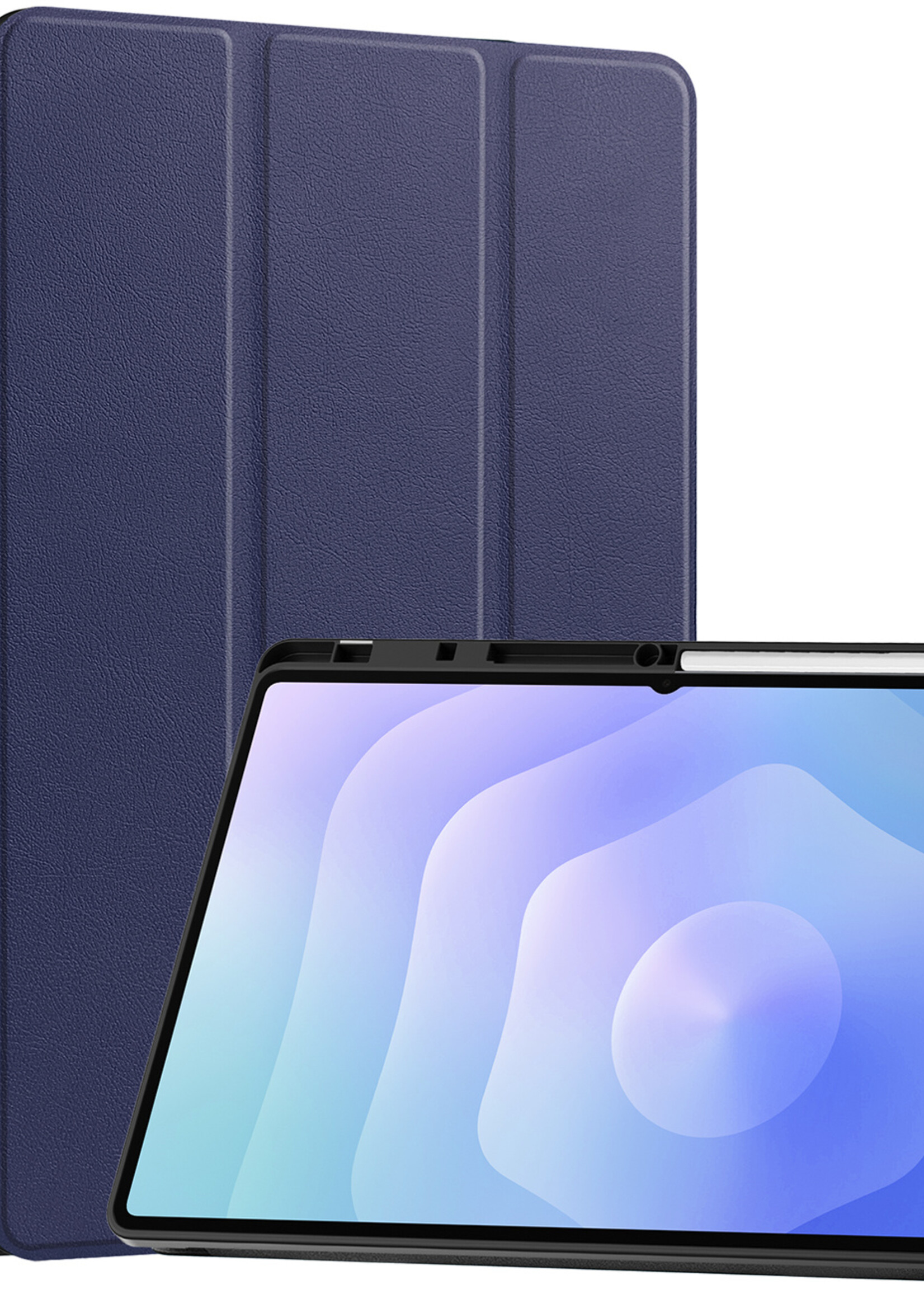 BTH BTH Samsung Galaxy Tab S11 Ultra Hoesje Met Uitsparing S Pen - Donkerblauw