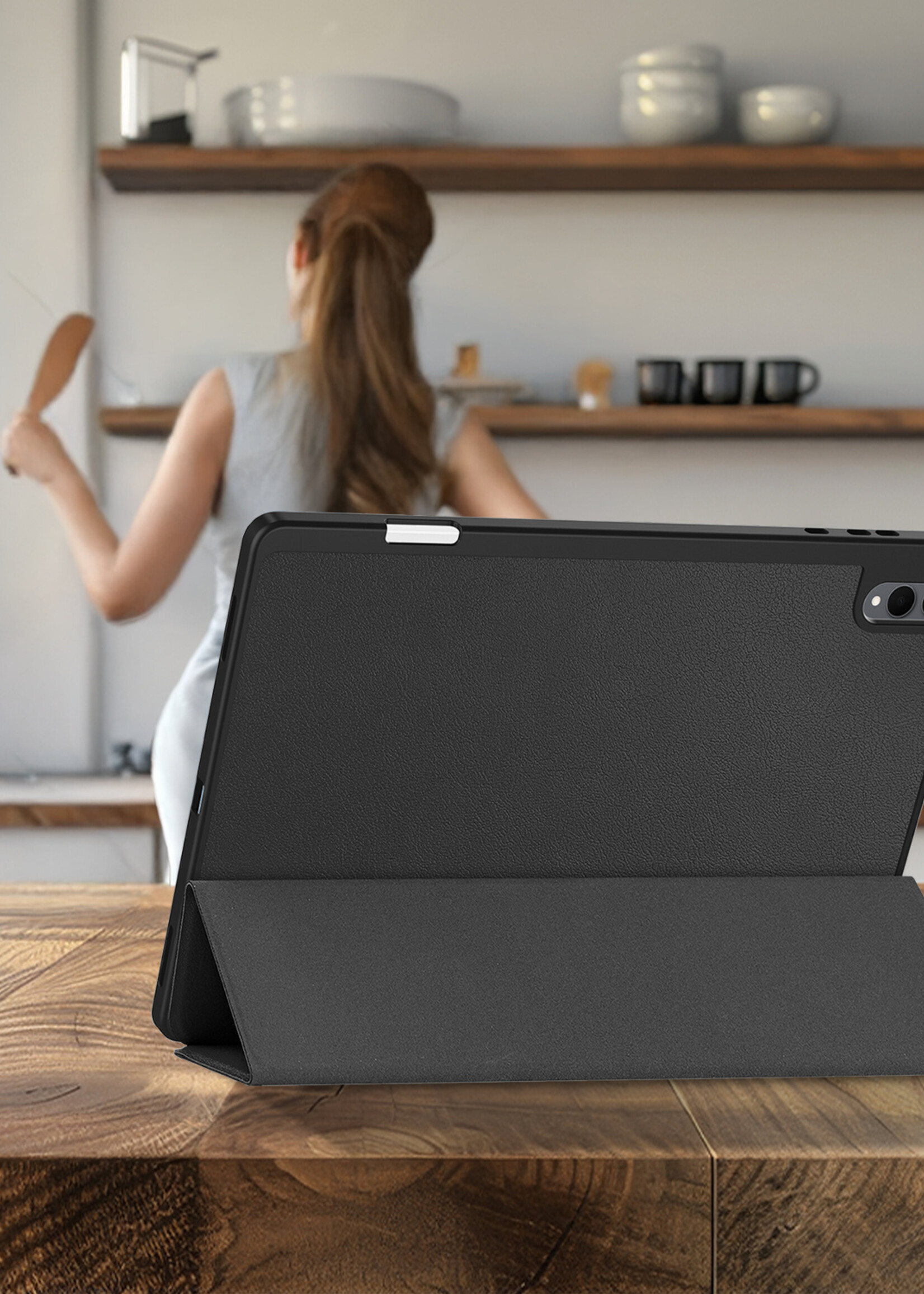 BTH BTH Samsung Galaxy Tab S11 Ultra Hoesje Met Uitsparing S Pen - Zwart