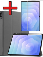BTH BTH Samsung Galaxy Tab S11 Ultra Hoesje Met Uitsparing S Pen Met Screenprotector - Grijs