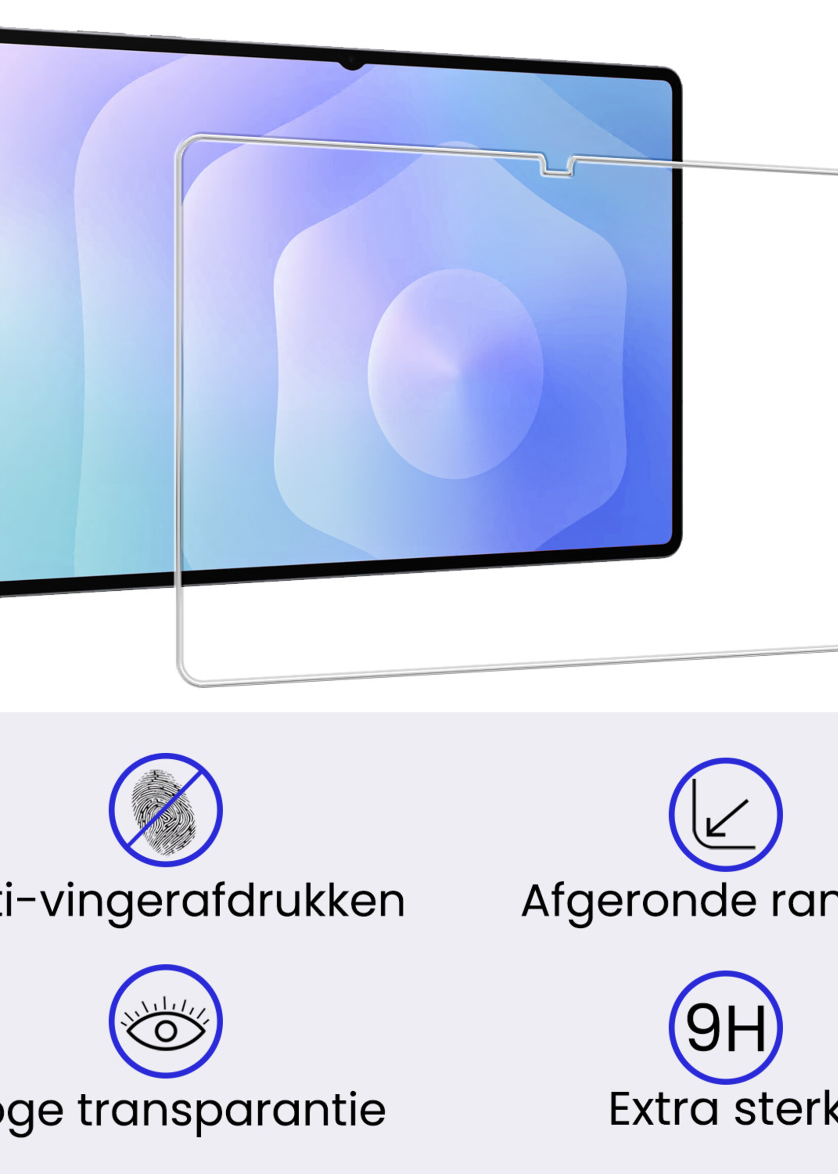 BTH BTH Samsung Galaxy Tab S11 Ultra Hoesje Met Uitsparing S Pen Met Screenprotector - Grijs