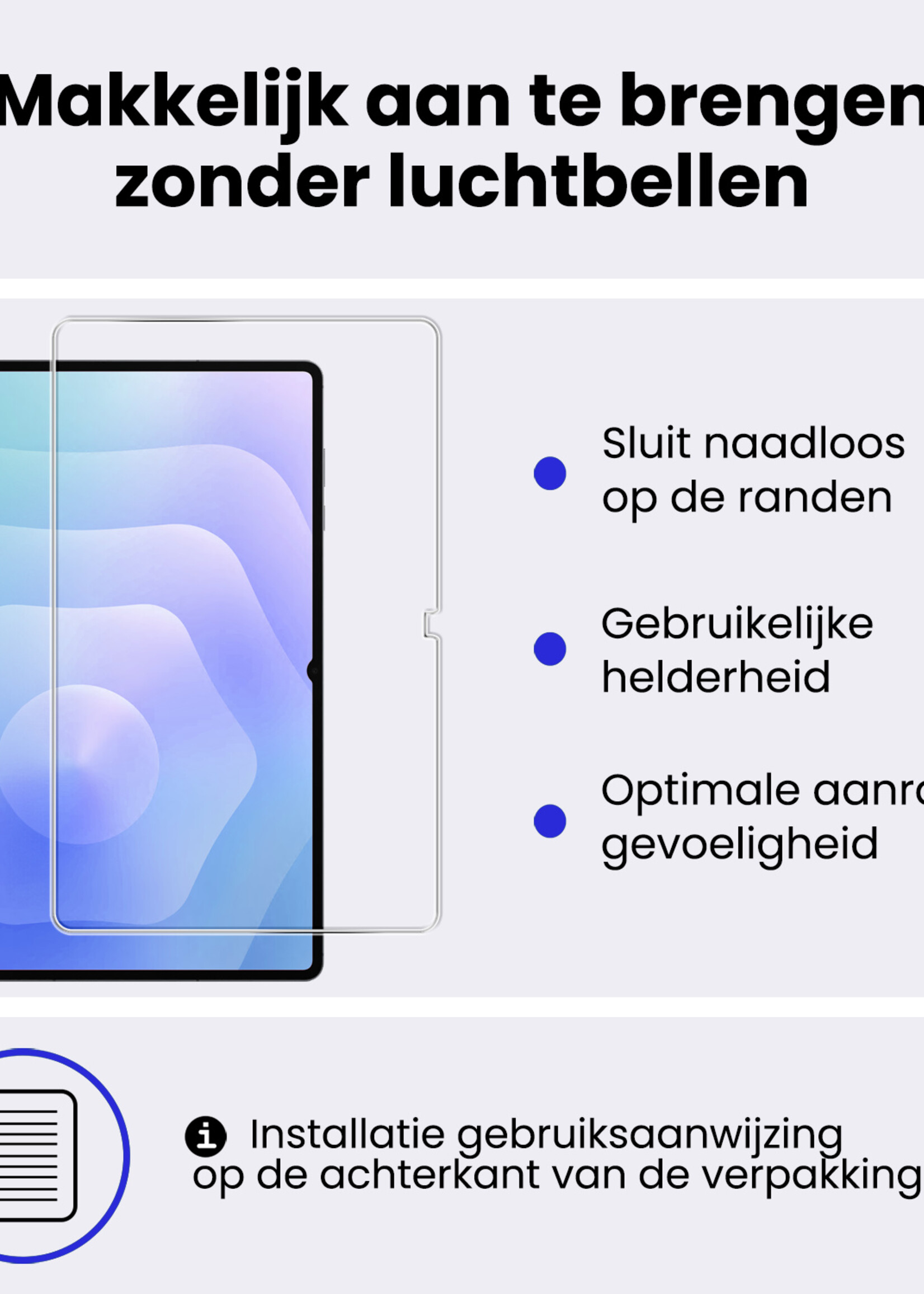 BTH BTH Samsung Galaxy Tab S11 Ultra Hoesje Met Uitsparing S Pen Met Screenprotector - Grijs