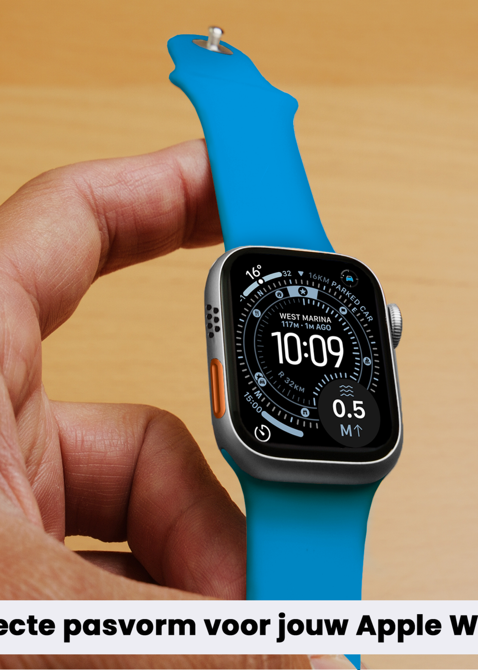 BTH BTH Apple Watch Bandje Siliconen Verstelbaar (49 mm) - Blauw