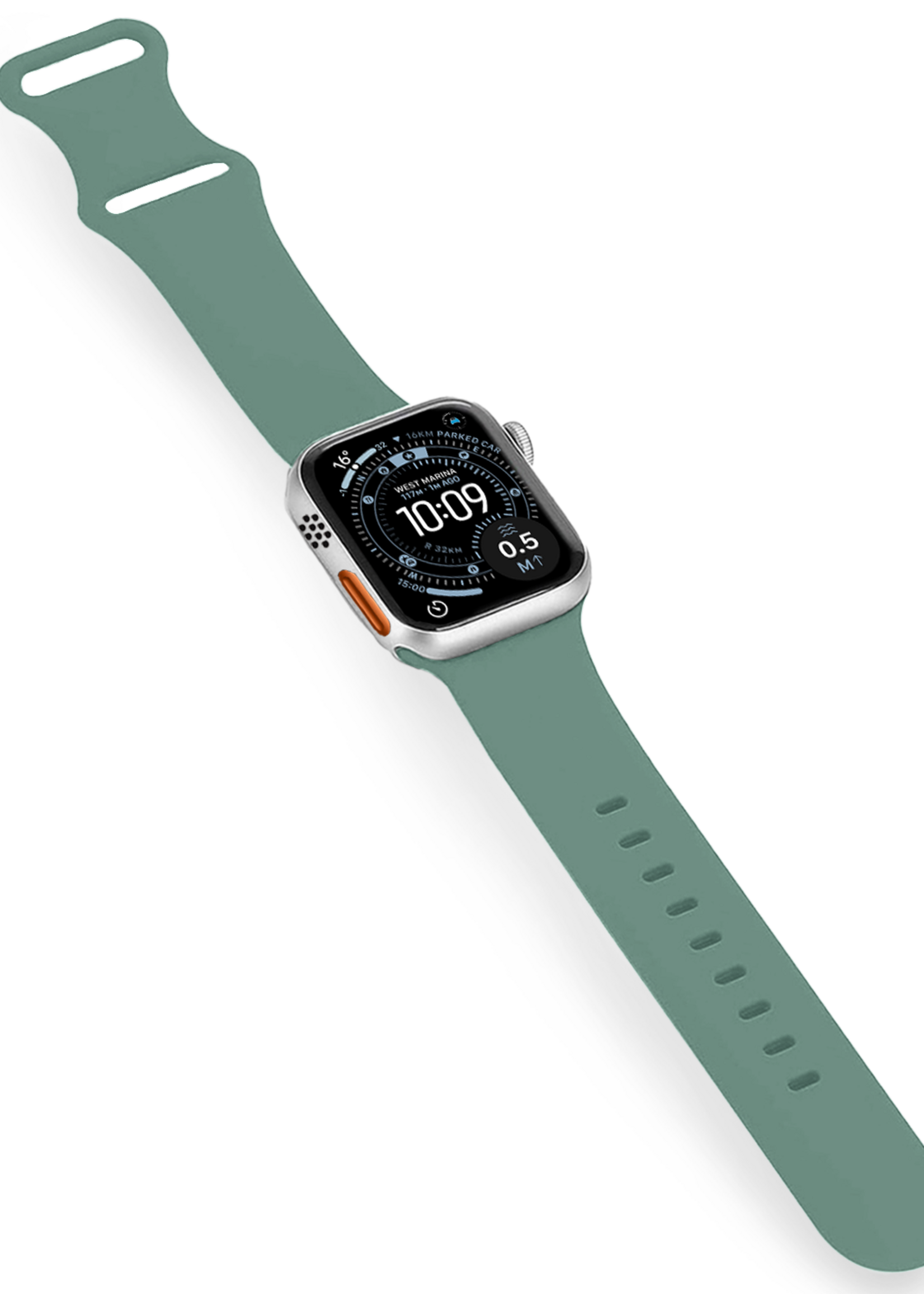 BTH BTH Apple Watch Bandje Siliconen Verstelbaar (49 mm) - Cactus
