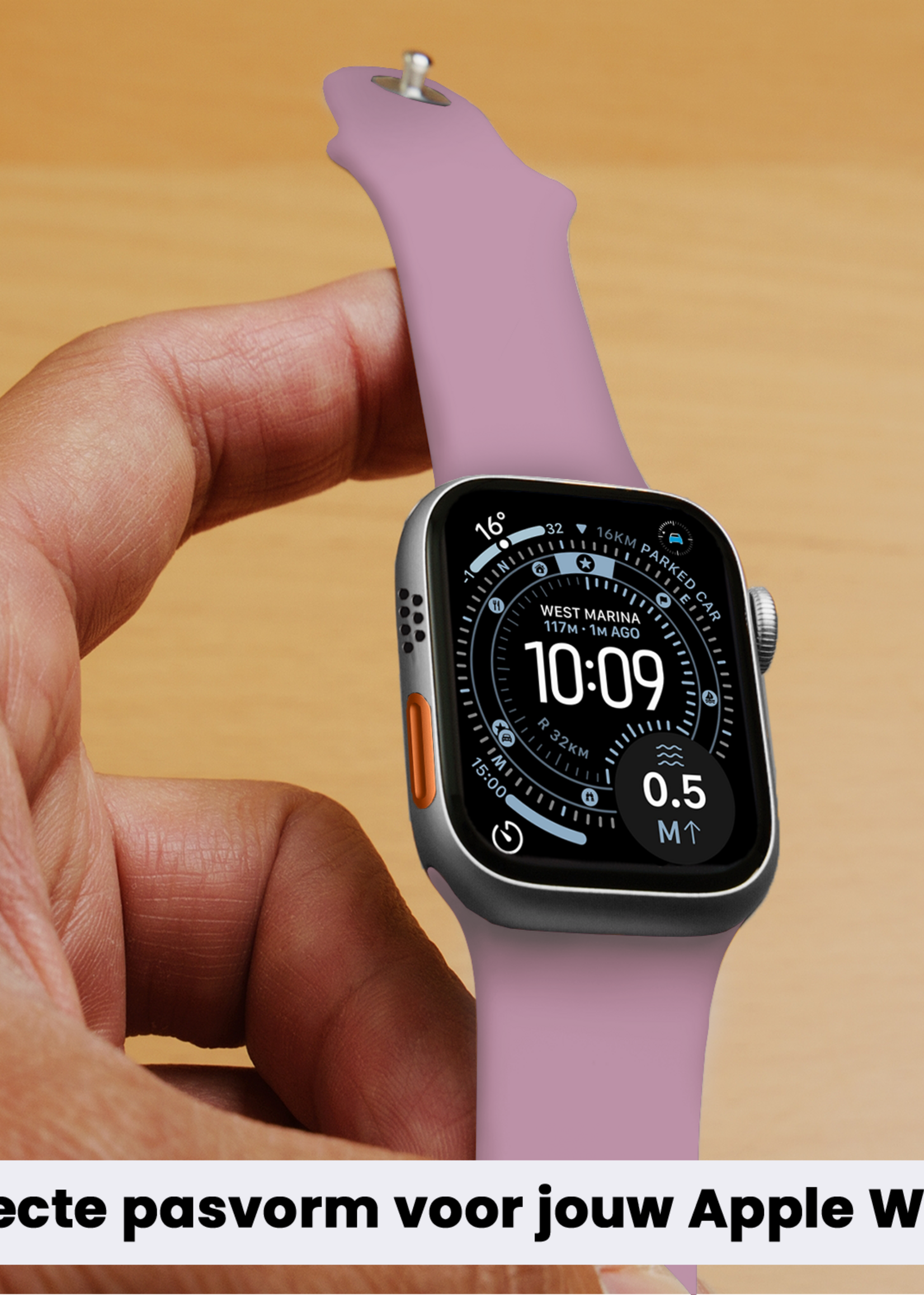 BTH BTH Apple Watch Bandje Siliconen Verstelbaar (49 mm) - Lila