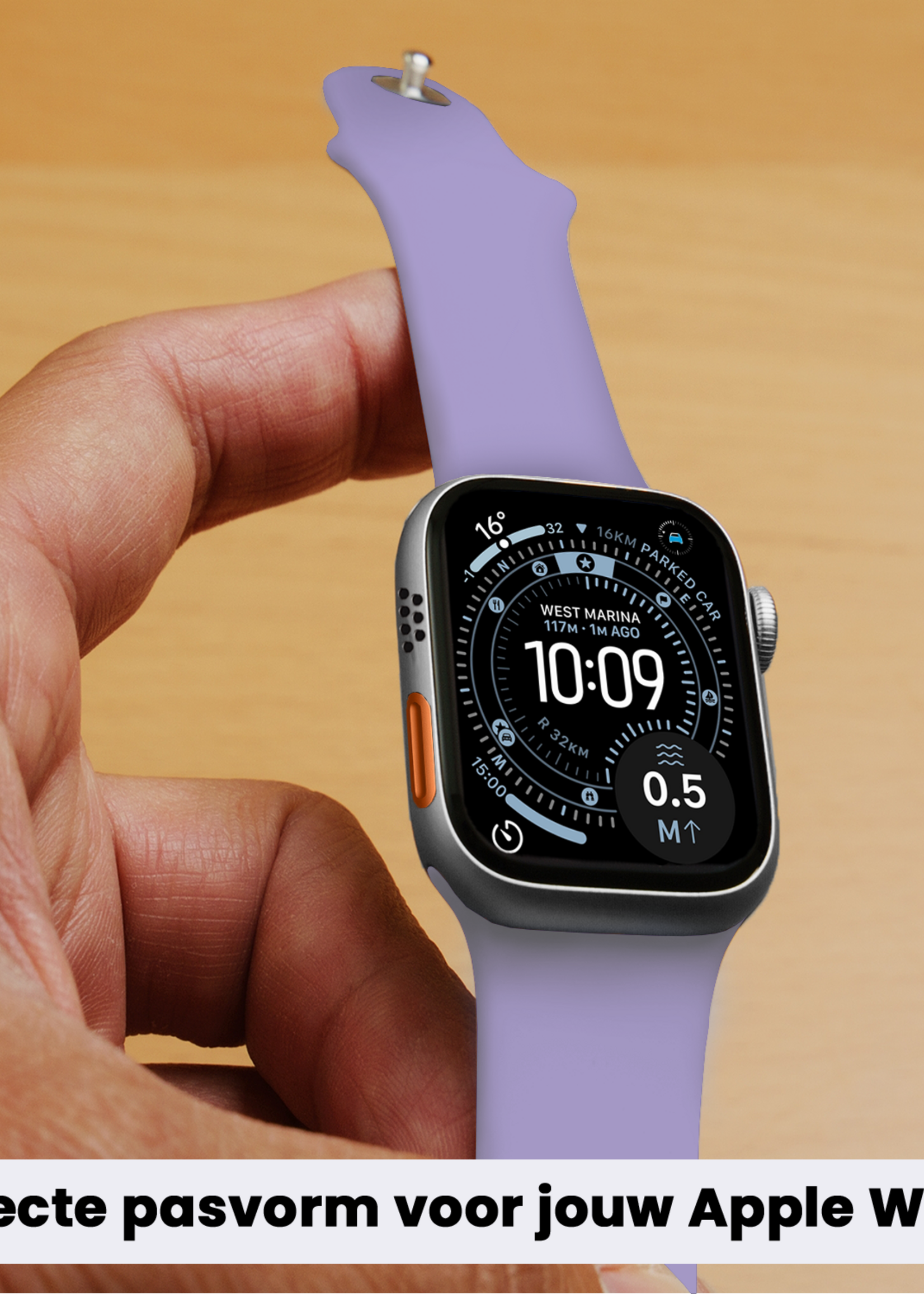 BTH BTH Apple Watch Bandje Siliconen Verstelbaar (49 mm) - Violet
