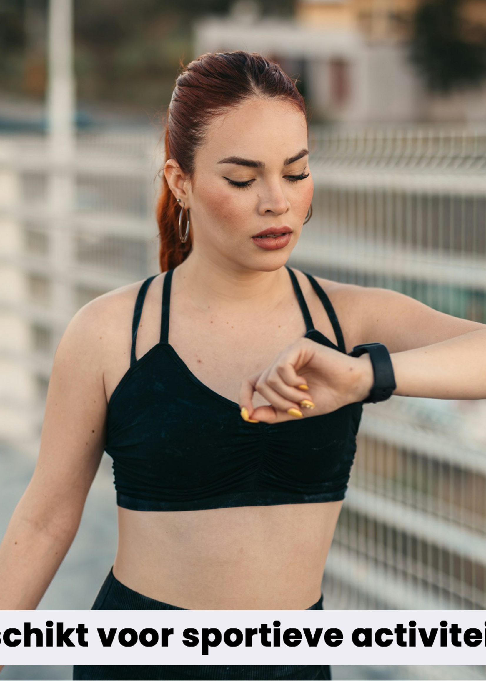 BTH BTH Apple Watch Bandje Siliconen Verstelbaar (49 mm) - Zwart