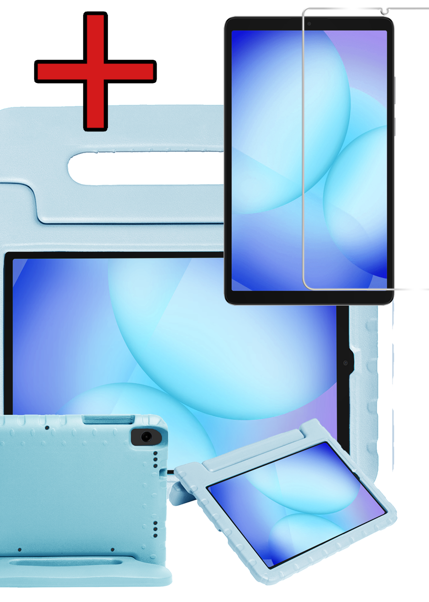 BTH BTH Samsung Galaxy Tab A11 Kinderhoes Met Screenprotector - Sky