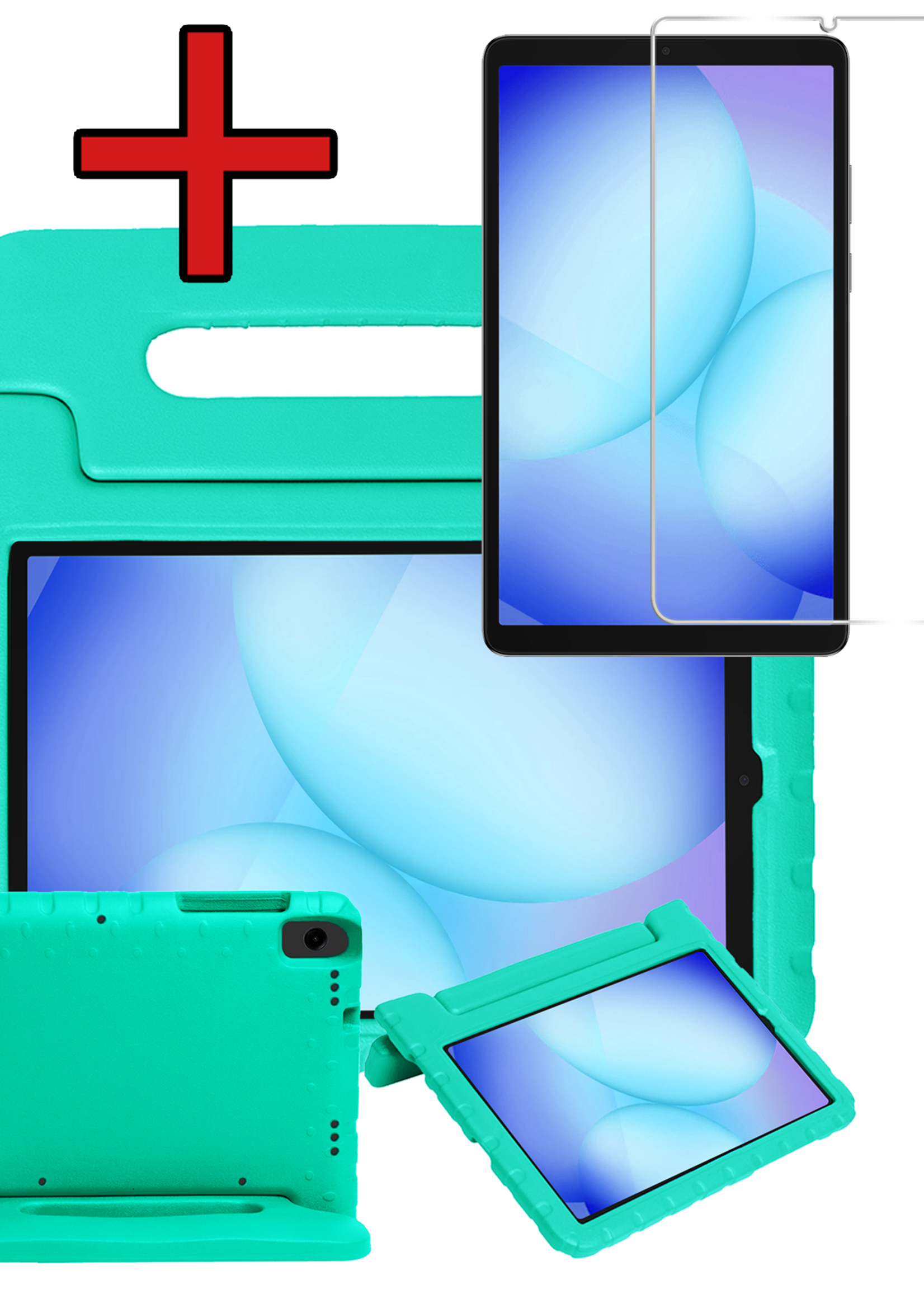 BTH BTH Samsung Galaxy Tab A11 Kinderhoes Met Screenprotector - Turquoise