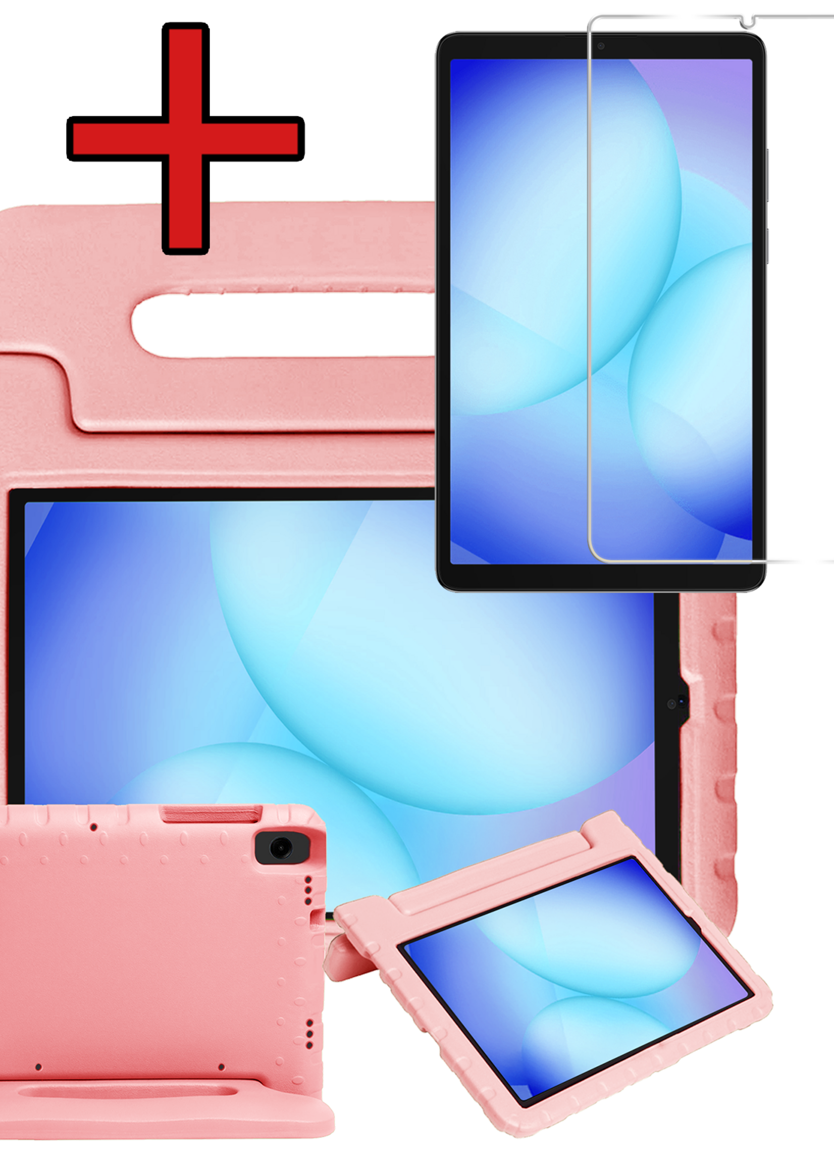 BTH BTH Samsung Galaxy Tab A11 Kinderhoes Met Screenprotector - Zalm