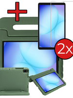 BTH BTH Samsung Galaxy Tab A11 Kinderhoes Met 2x Screenprotector - Donkergroen