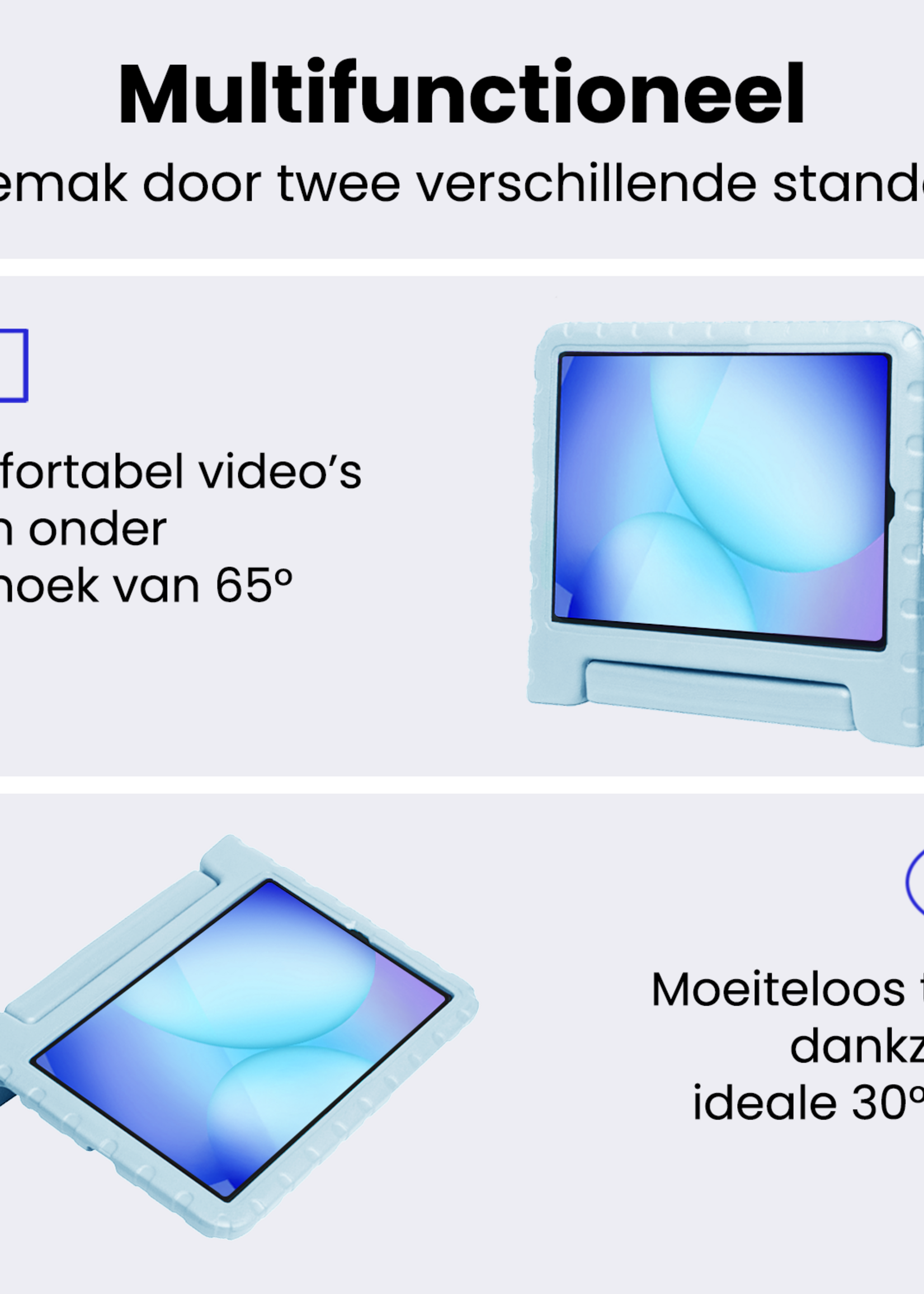 BTH BTH Samsung Galaxy Tab A11 Kinderhoes Met 2x Screenprotector - Sky