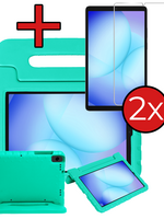 BTH BTH Samsung Galaxy Tab A11 Kinderhoes Met 2x Screenprotector - Turquoise