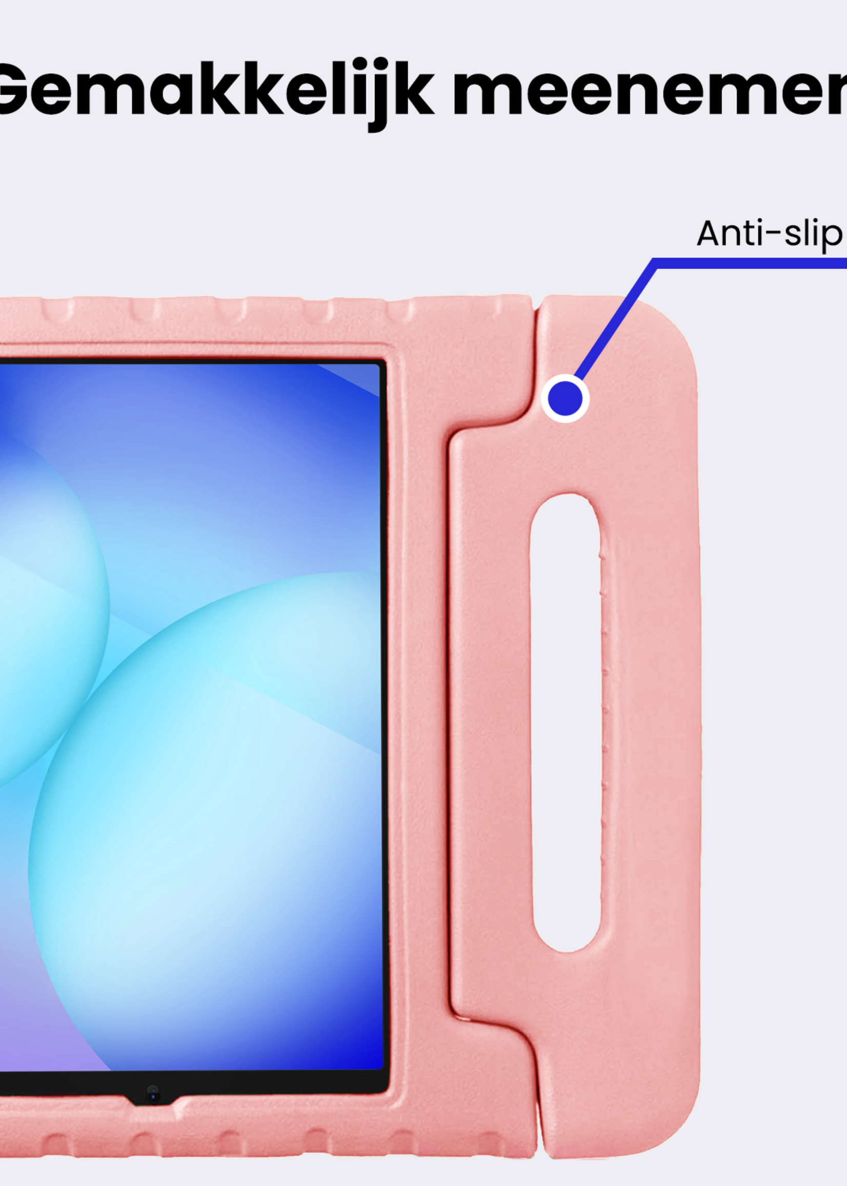 BTH BTH Samsung Galaxy Tab A11 Kinderhoes Met 2x Screenprotector - Zalm