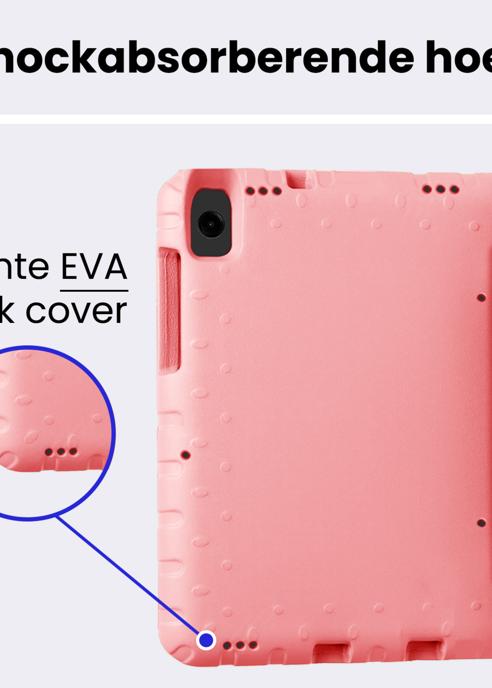 BTH BTH Samsung Galaxy Tab A11 Kinderhoes Met 2x Screenprotector - Zalm