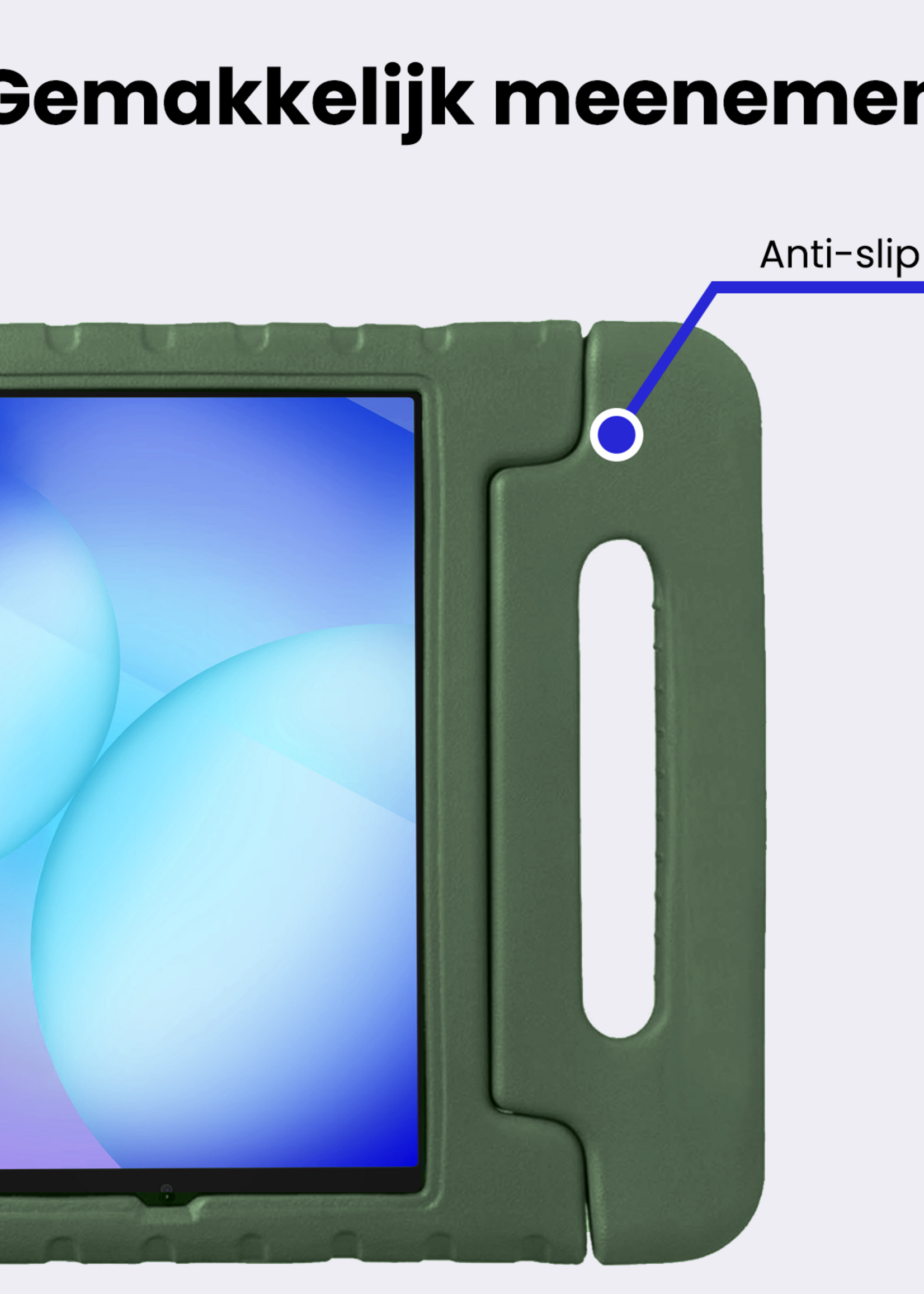 BTH BTH Samsung Galaxy Tab A11 Kinderhoes Met Screenprotector - Donkergroen