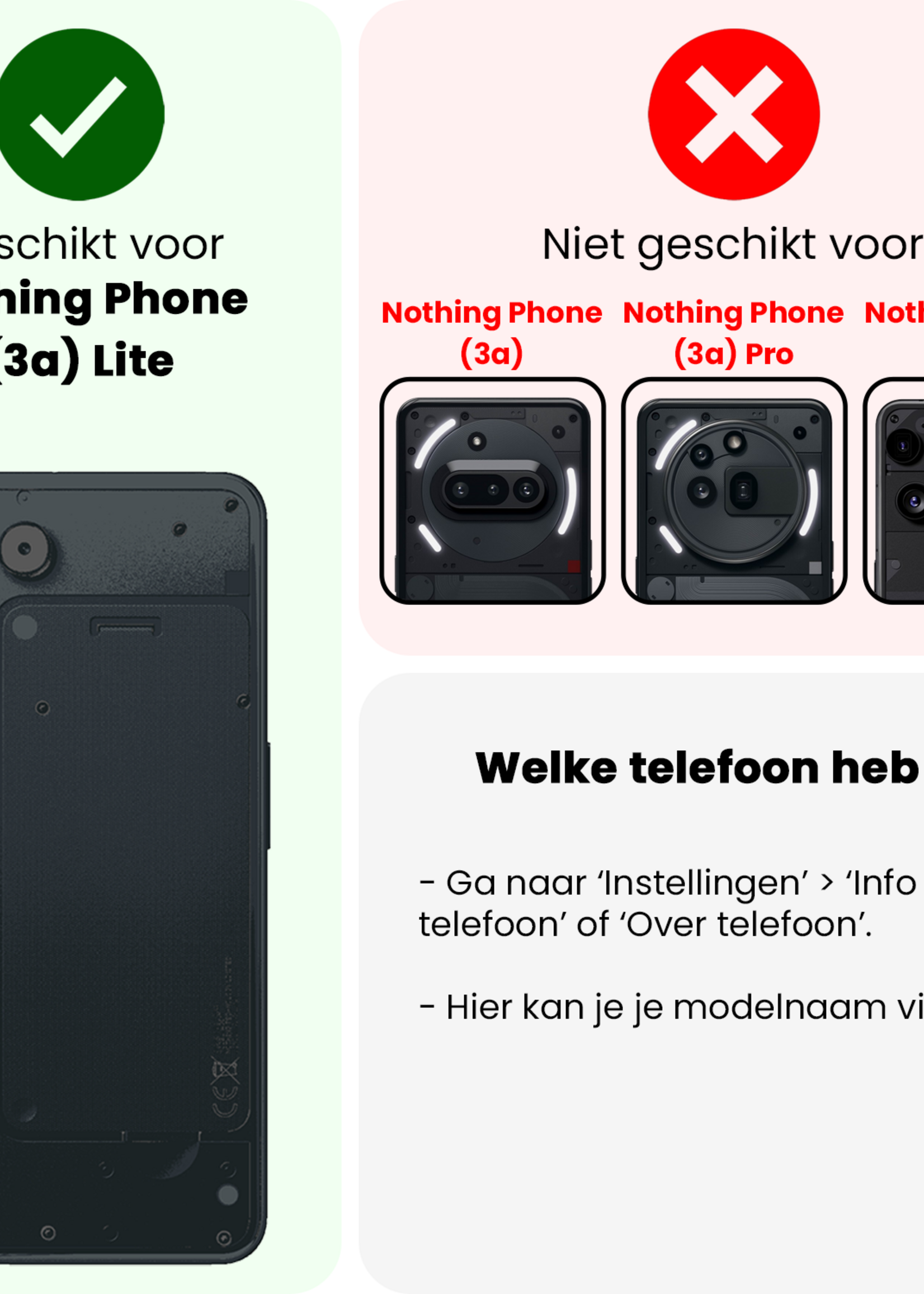 BTH BTH Nothing Phone (3a) Lite Screenprotector Glas  - 3 PACK