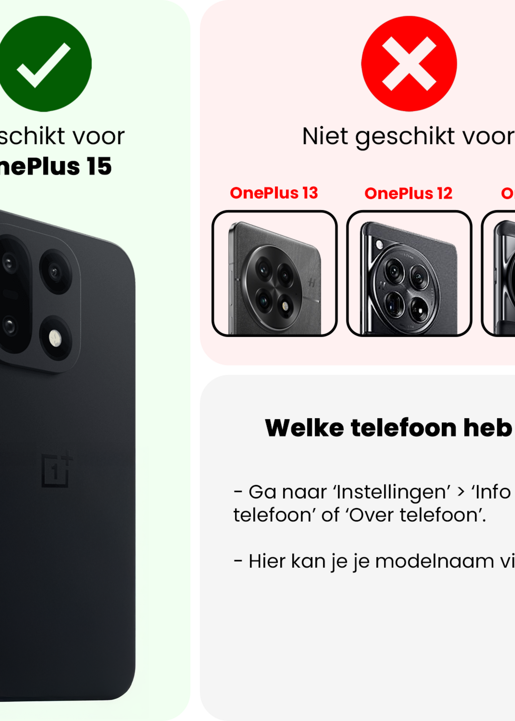 BTH BTH OnePlus 15 Camera Screenprotector - 2 PACK