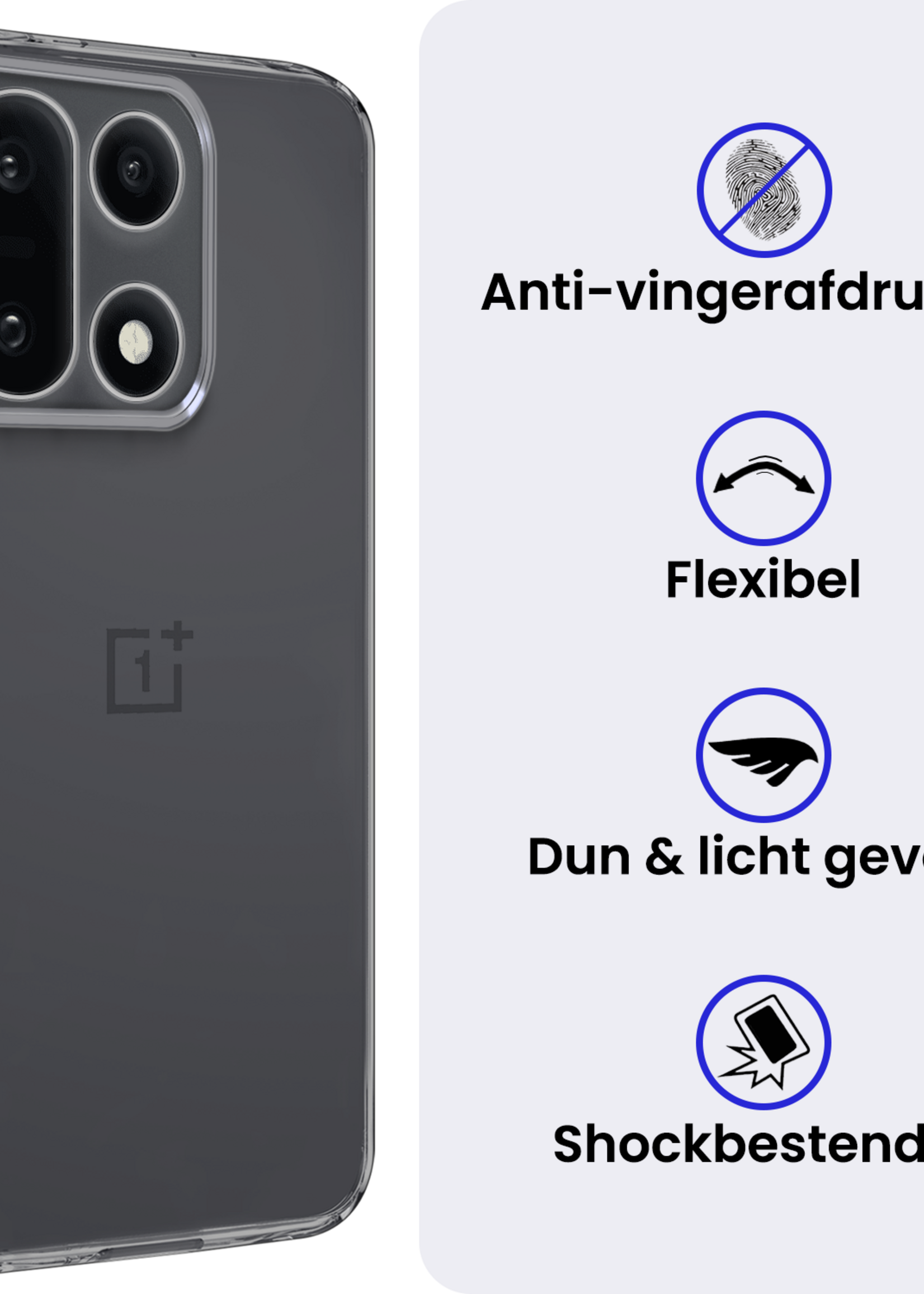 BTH BTH OnePlus 15 Hoesje Siliconen - Transparant
