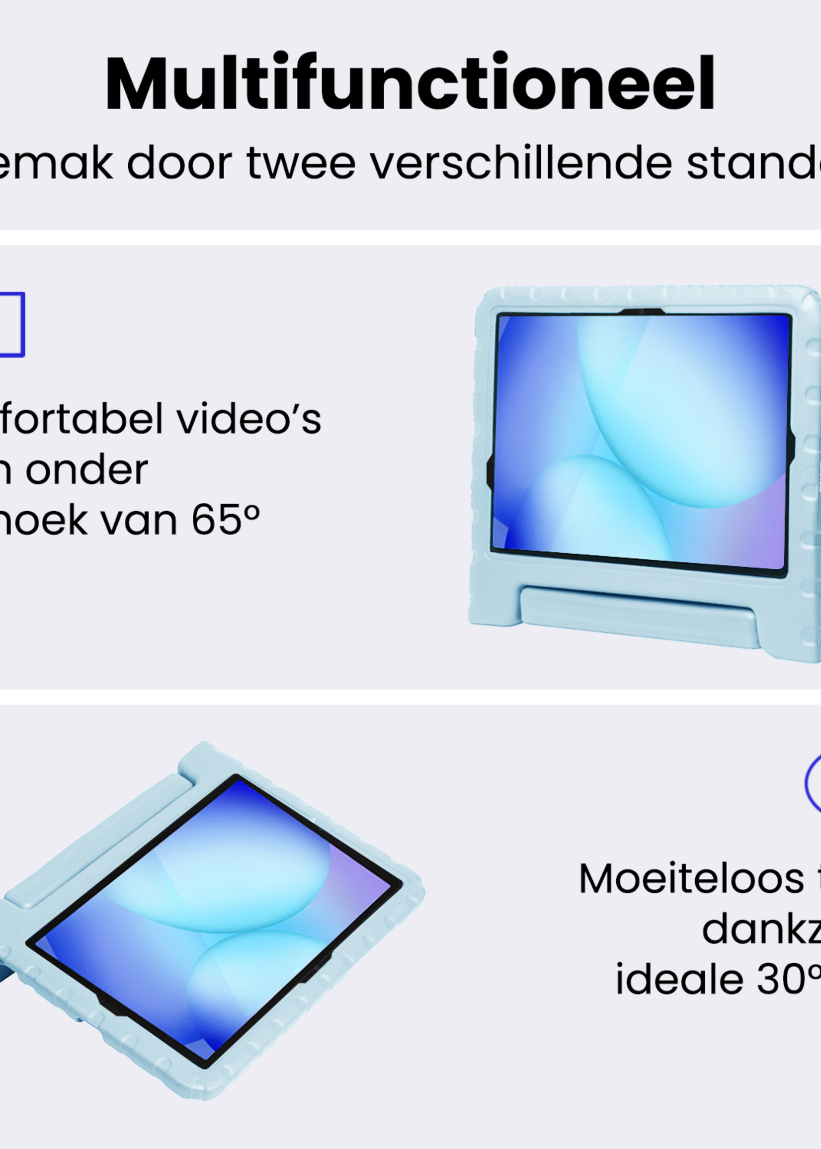 BTH BTH Samsung Galaxy Tab A9 Plus Kinderhoes Met Screenprotector - Sky