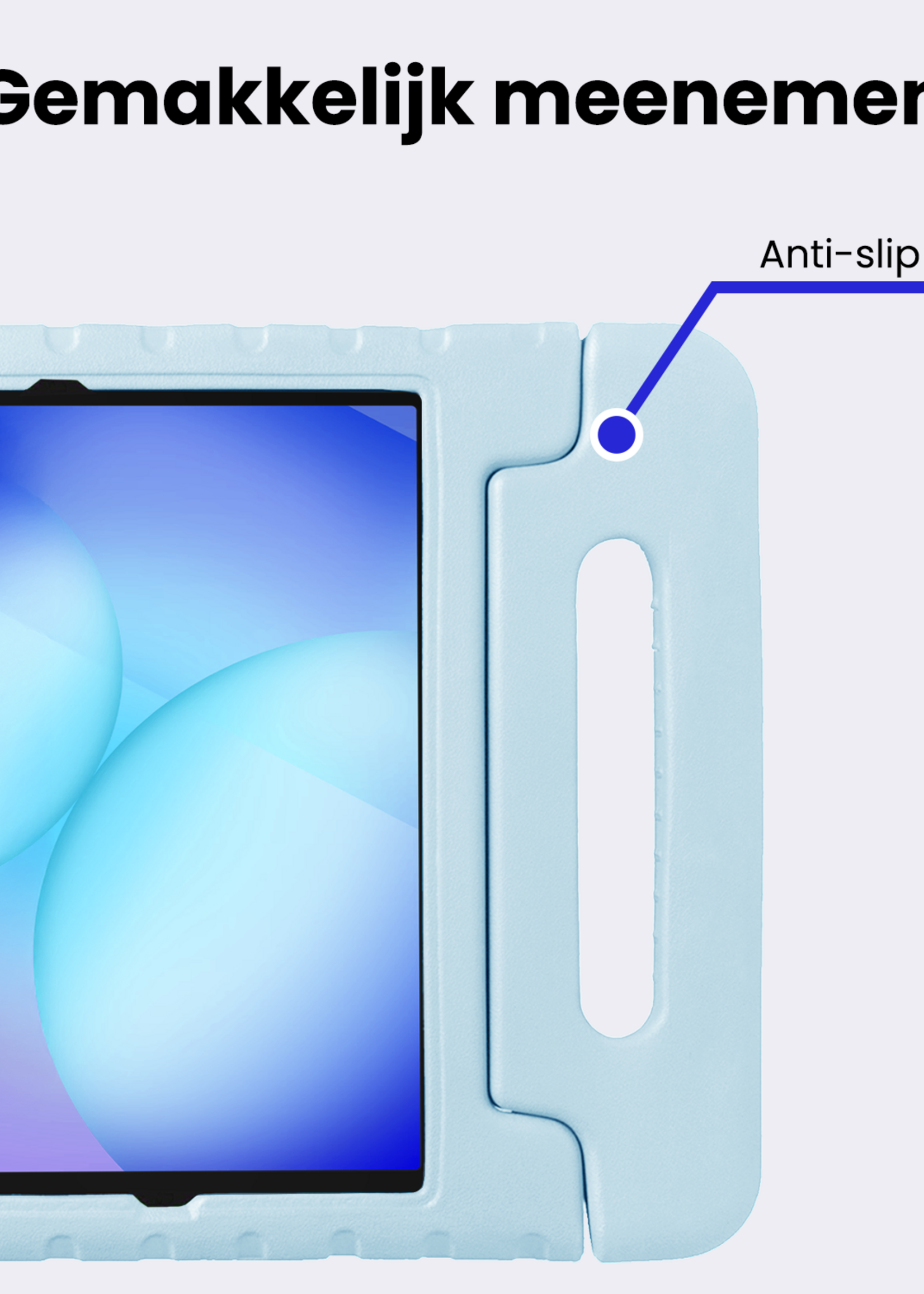 BTH BTH Samsung Galaxy Tab A9 Plus Kinderhoes Met Screenprotector - Sky