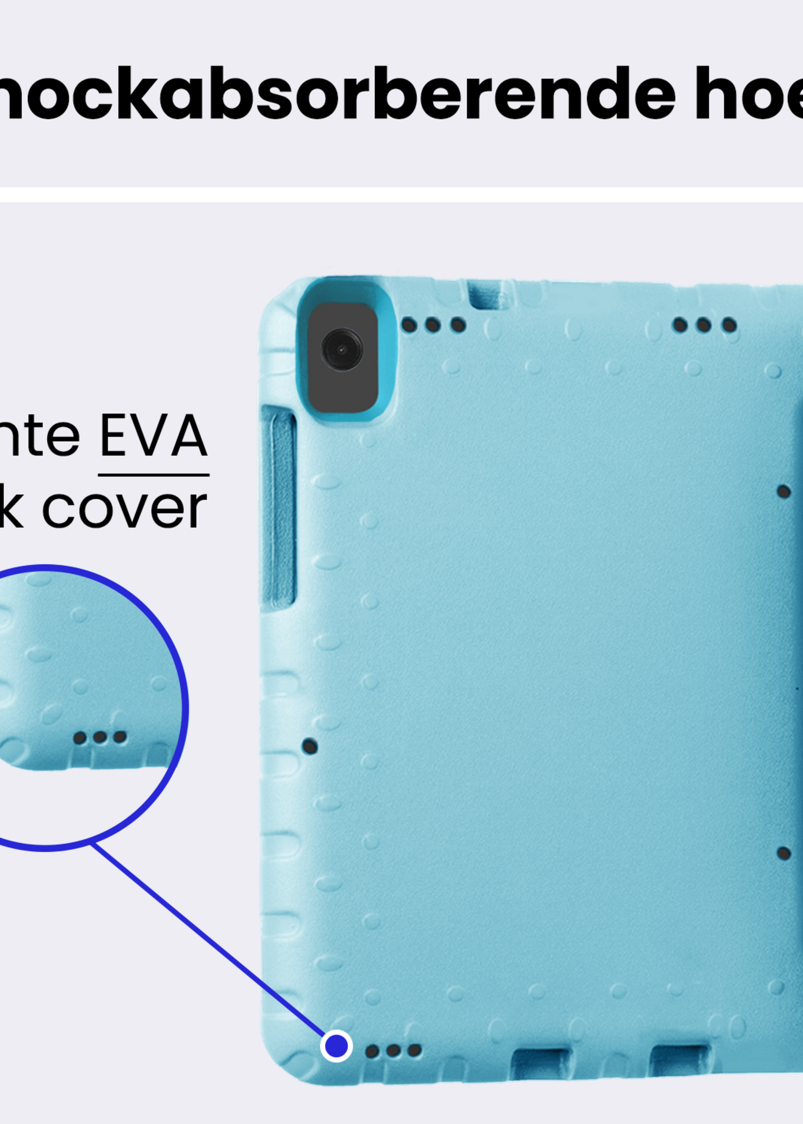 BTH BTH Samsung Galaxy Tab A9 Plus Kinderhoes Met 2x Screenprotector - Sky