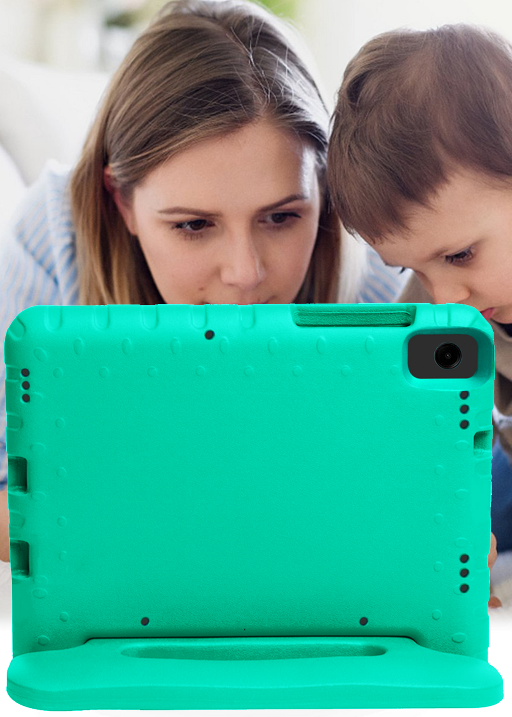 BTH BTH Samsung Galaxy Tab A9 Plus Kinderhoes Met 2x Screenprotector - Turquoise