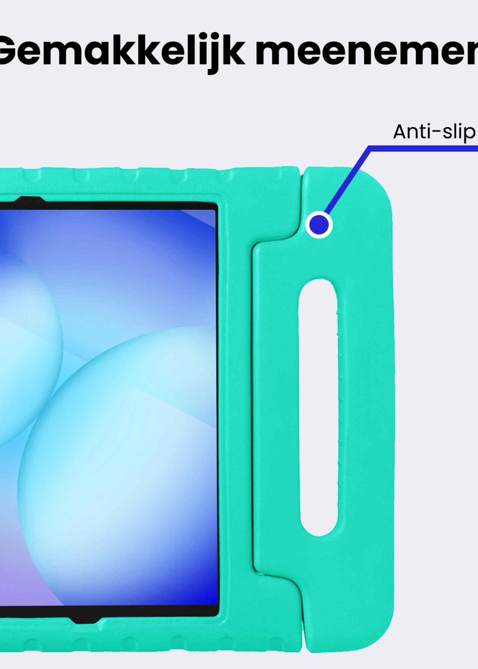 BTH BTH Samsung Galaxy Tab A9 Plus Kinderhoes Met 2x Screenprotector - Turquoise