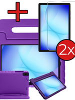 BTH BTH Samsung Galaxy Tab A9 Plus / A11 Plus Kinderhoes Met 2x Screenprotector - Paars