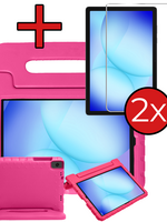 BTH BTH Samsung Galaxy Tab A9 Plus / A11 Plus Kinderhoes Met 2x Screenprotector - Roze