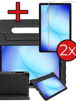BTH BTH Samsung Galaxy Tab A9 Plus / A11 Plus Kinderhoes Met 2x Screenprotector - Zwart